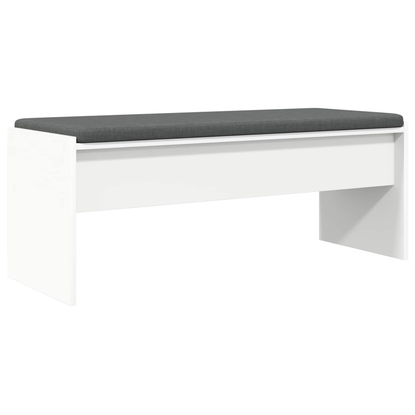 Banc d'entrée avec coussin Blanc 103 x 38 x 40 cm