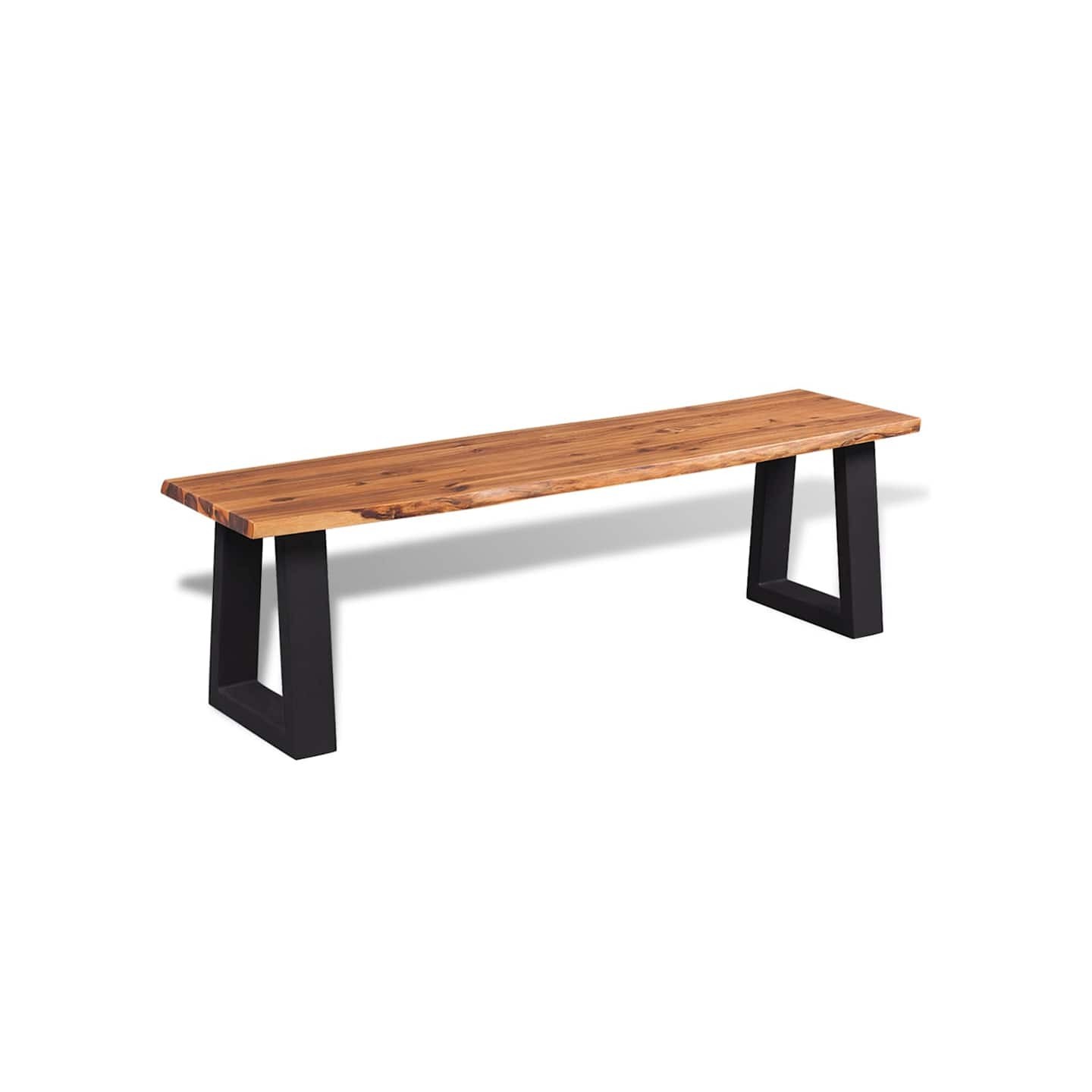 Banc en bois d'acacia massif 160 cm