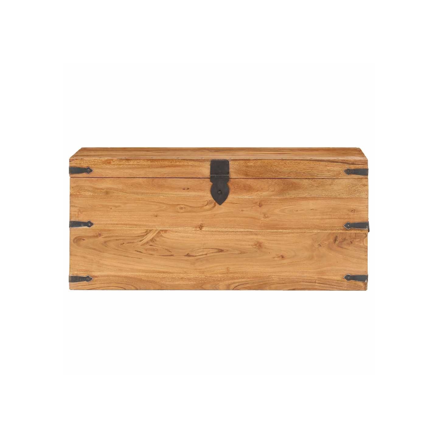 Coffre 90x40x40 cm Bois d'acacia solide