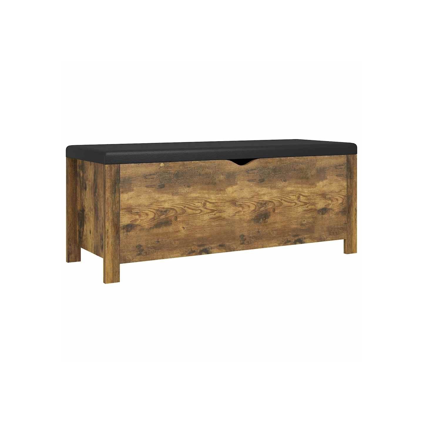 Boîte de rangement et coussin Chêne fumé 105x40x45 cm Aggloméré