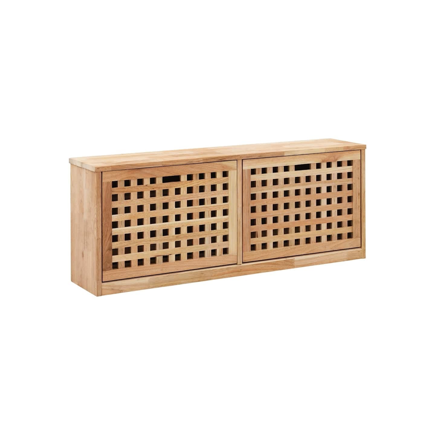 Banc de rangement de chaussures 94x20x38cm Bois massif de noyer