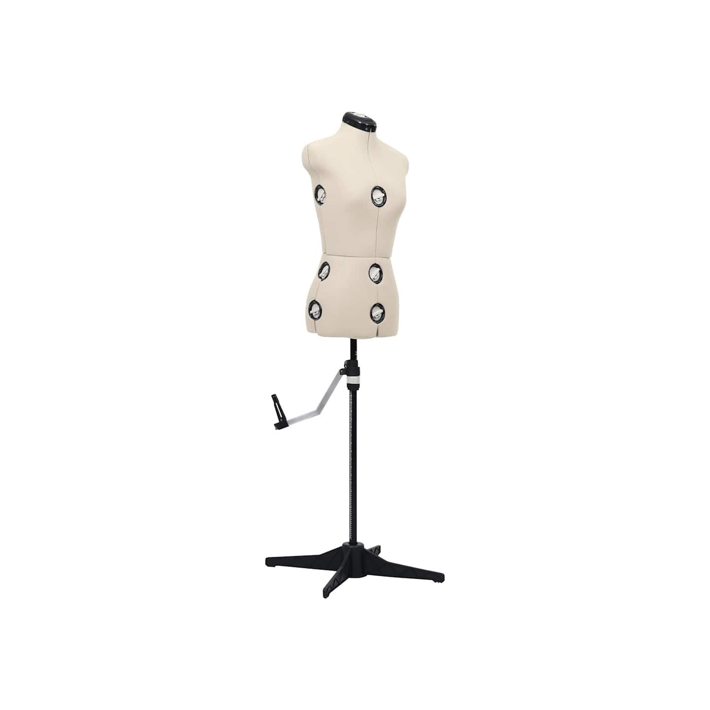 Mannequin de robe ajustable pour femme Crème S Taille 33-40