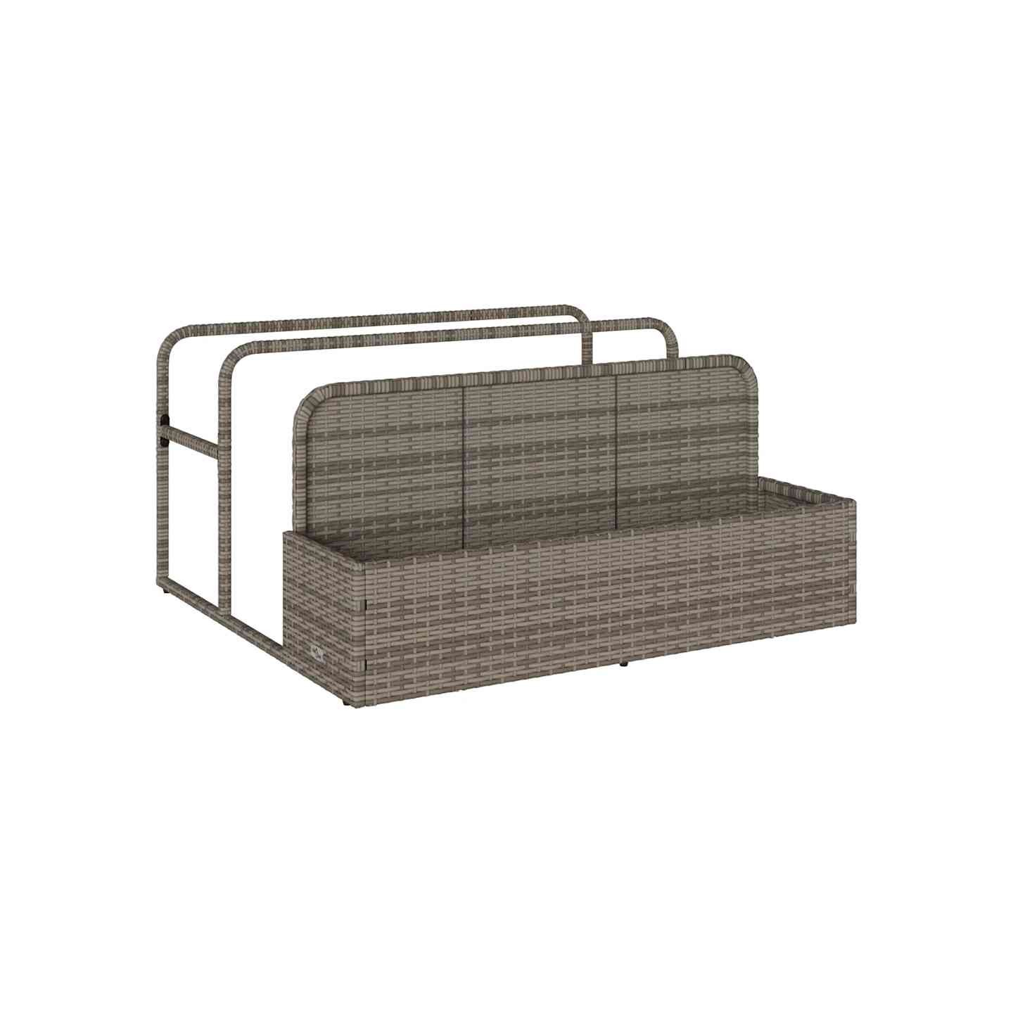 Rangement pour matelas gonflables de piscine gris 110x100x57 cm