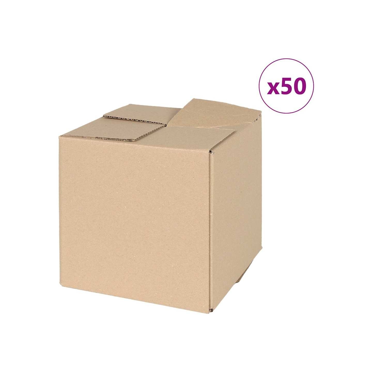 Boîte Pliable 50 pièces Naturel 20 x 20 x 20 cm Carton