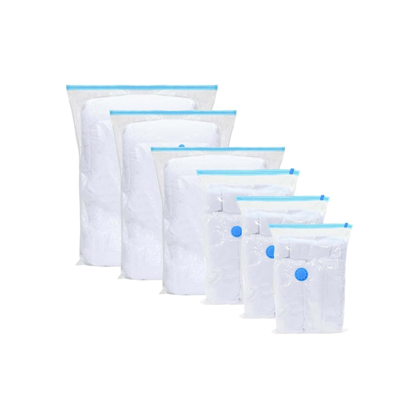 Sacs de rangement 5 pc Transparent et Bleu 60 x 40 cm