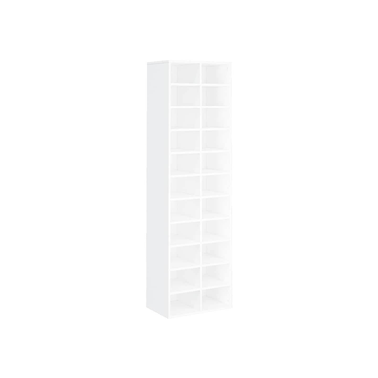 Armoire à chaussures Blanc 54x34x183 cm Bois d'ingénierie