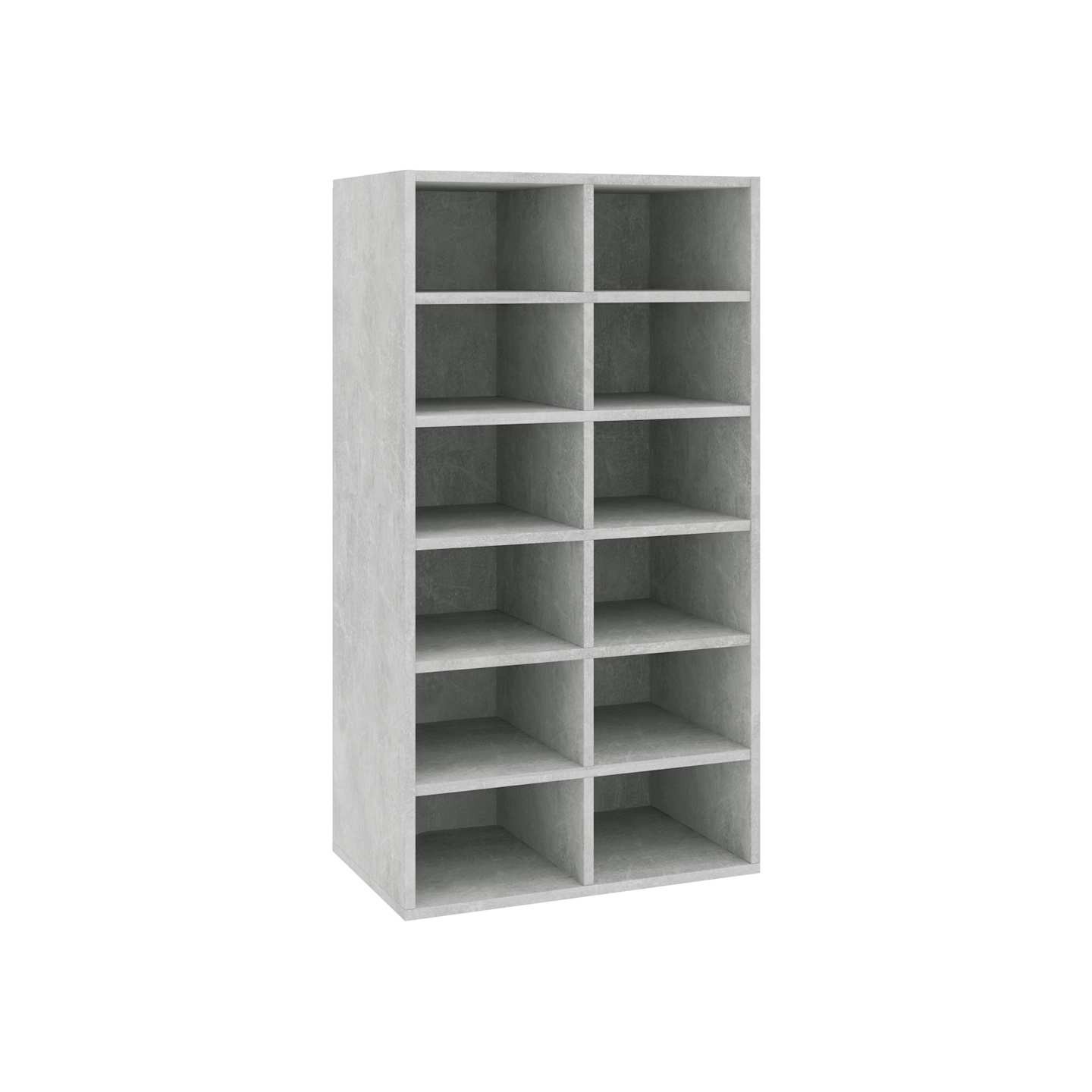 Étagère à chaussures Gris béton 54x34x100,5 cm Bois ingénierie