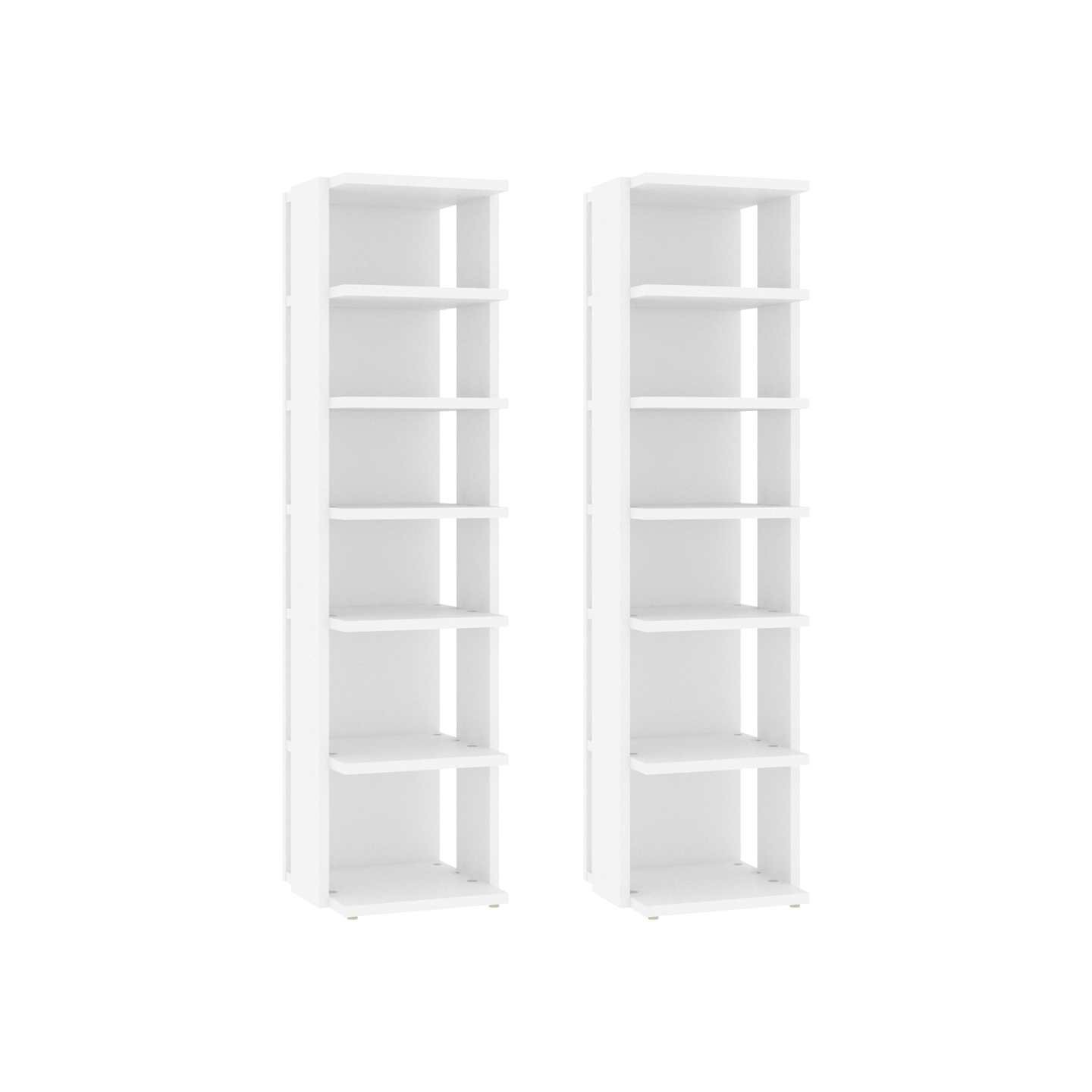 Armoires à chaussures 2 pcs Blanc 27,5x27x102cm bois ingénierie