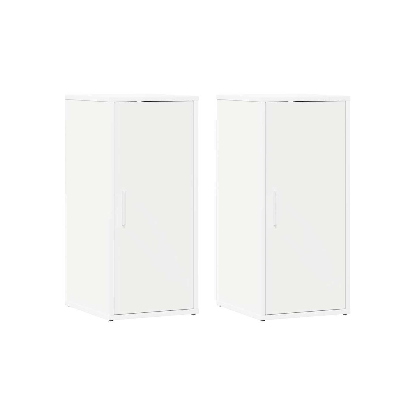 Armoires à chaussures 2 pcs Blanc 32x35x70 cm Aggloméré