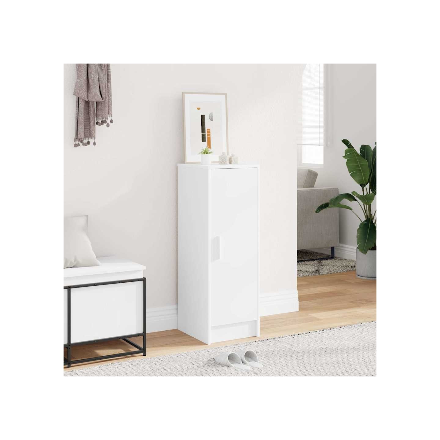 Armoire à chaussures Blanc 32x35x92 cm Aggloméré