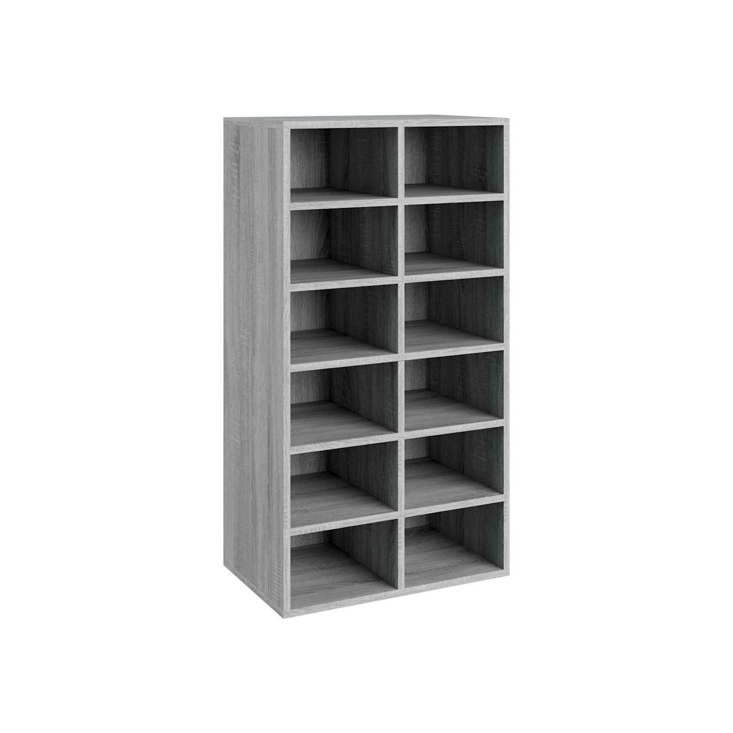 Étagère à chaussures Sonoma gris 54x34x100,5 cm Bois ingénierie
