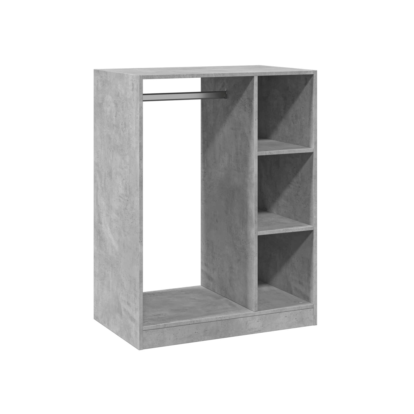 Garde-robe gris béton 77x48x102 cm bois d'ingénierie