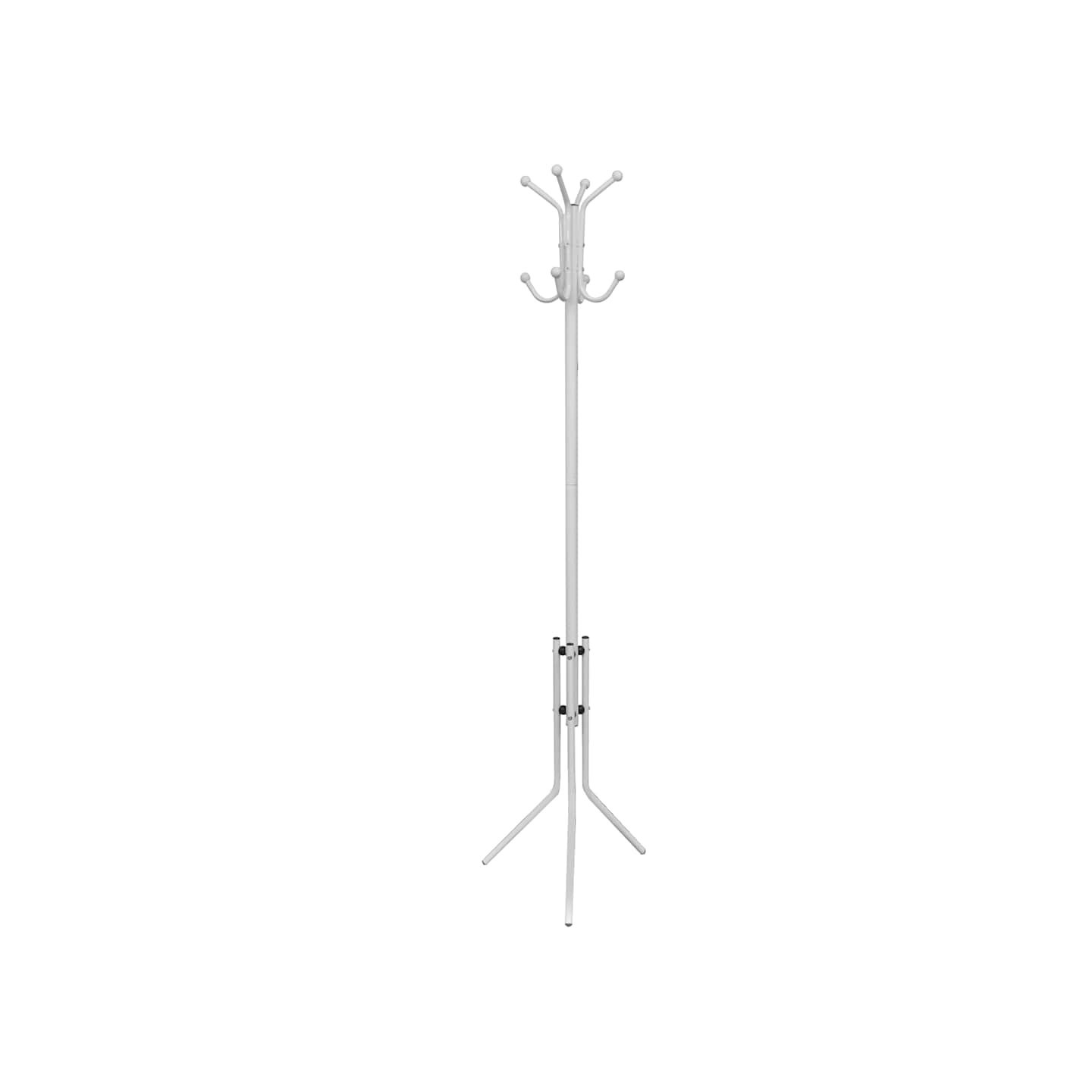 Portemanteau sur pied métal blanc
