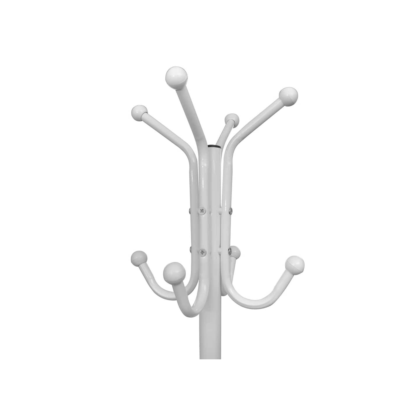 Portemanteau sur pied métal blanc