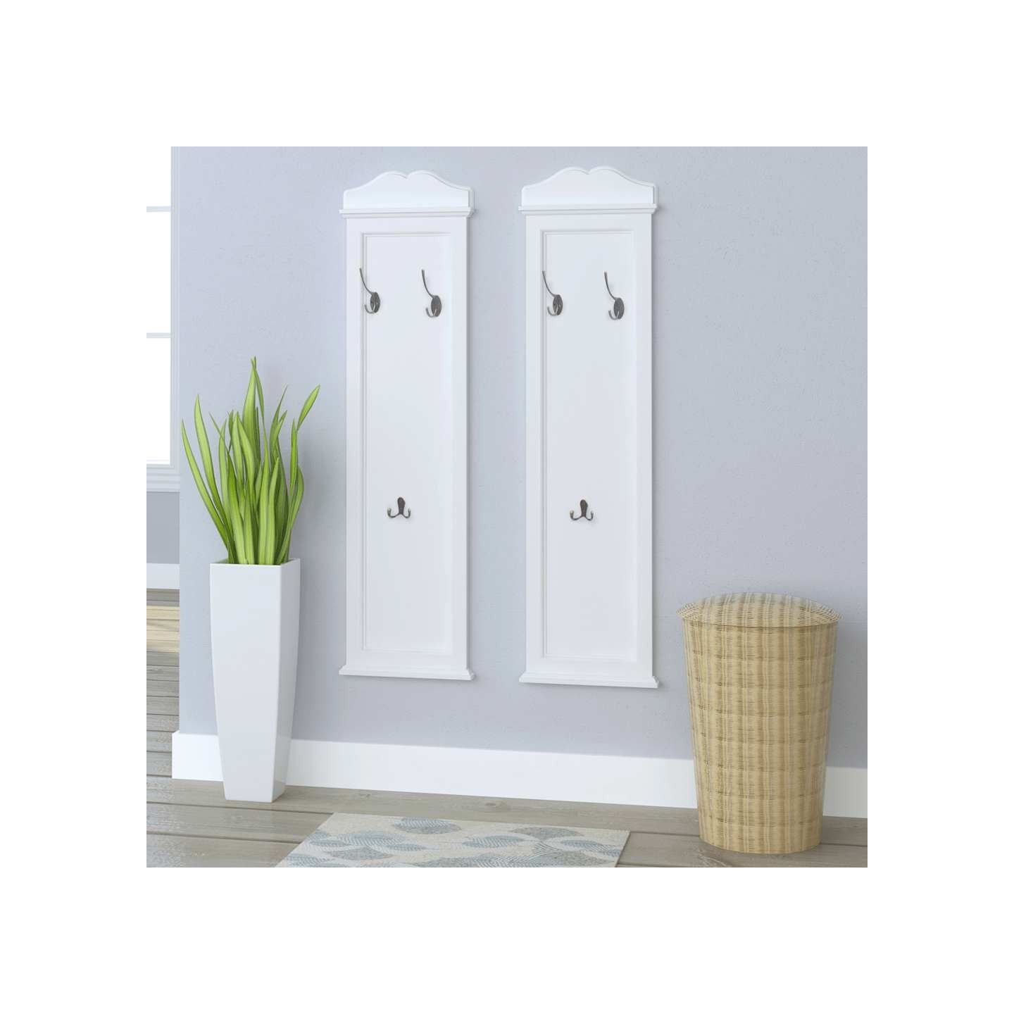 Portemanteaux 2 pcs Blanc