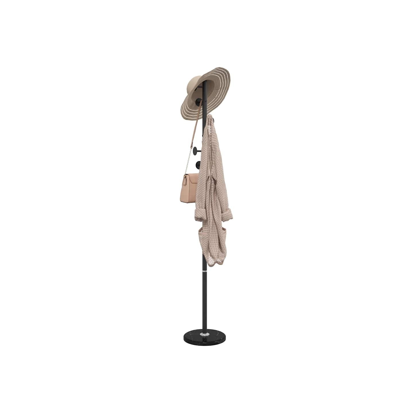 Porte-manteau noir 176 cm fer enduit de poudre