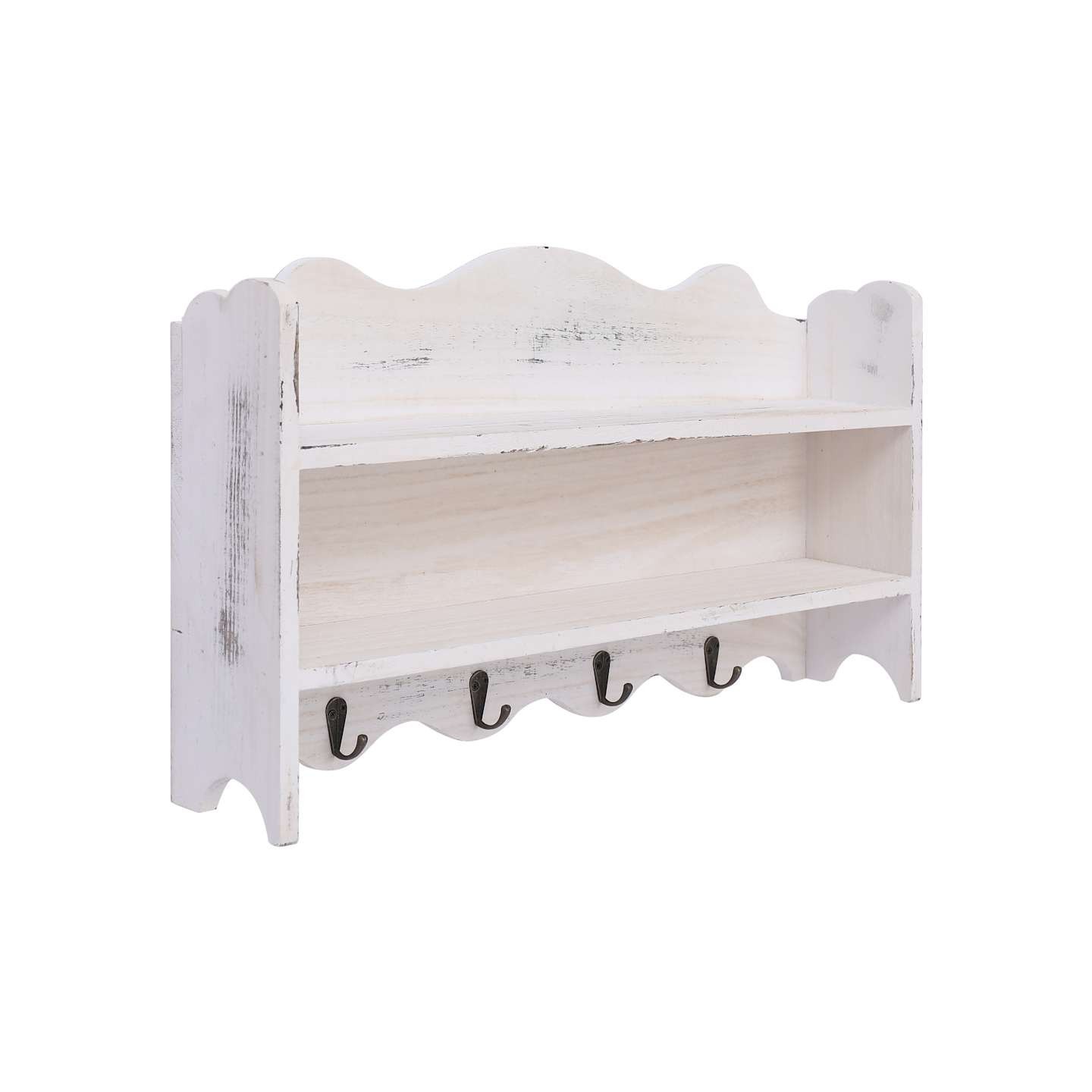 Porte-manteau mural Blanc 50x10x30 cm Bois