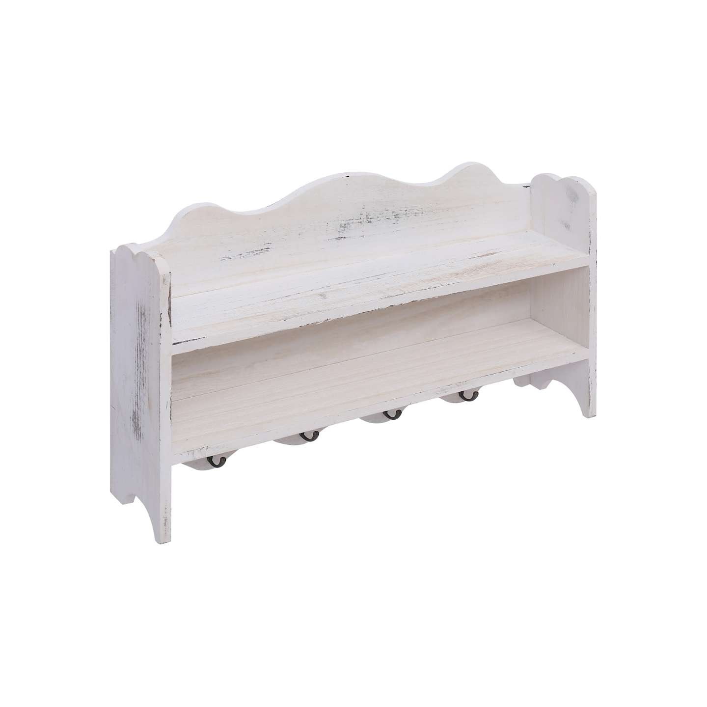 Porte-manteau mural Blanc 50x10x30 cm Bois