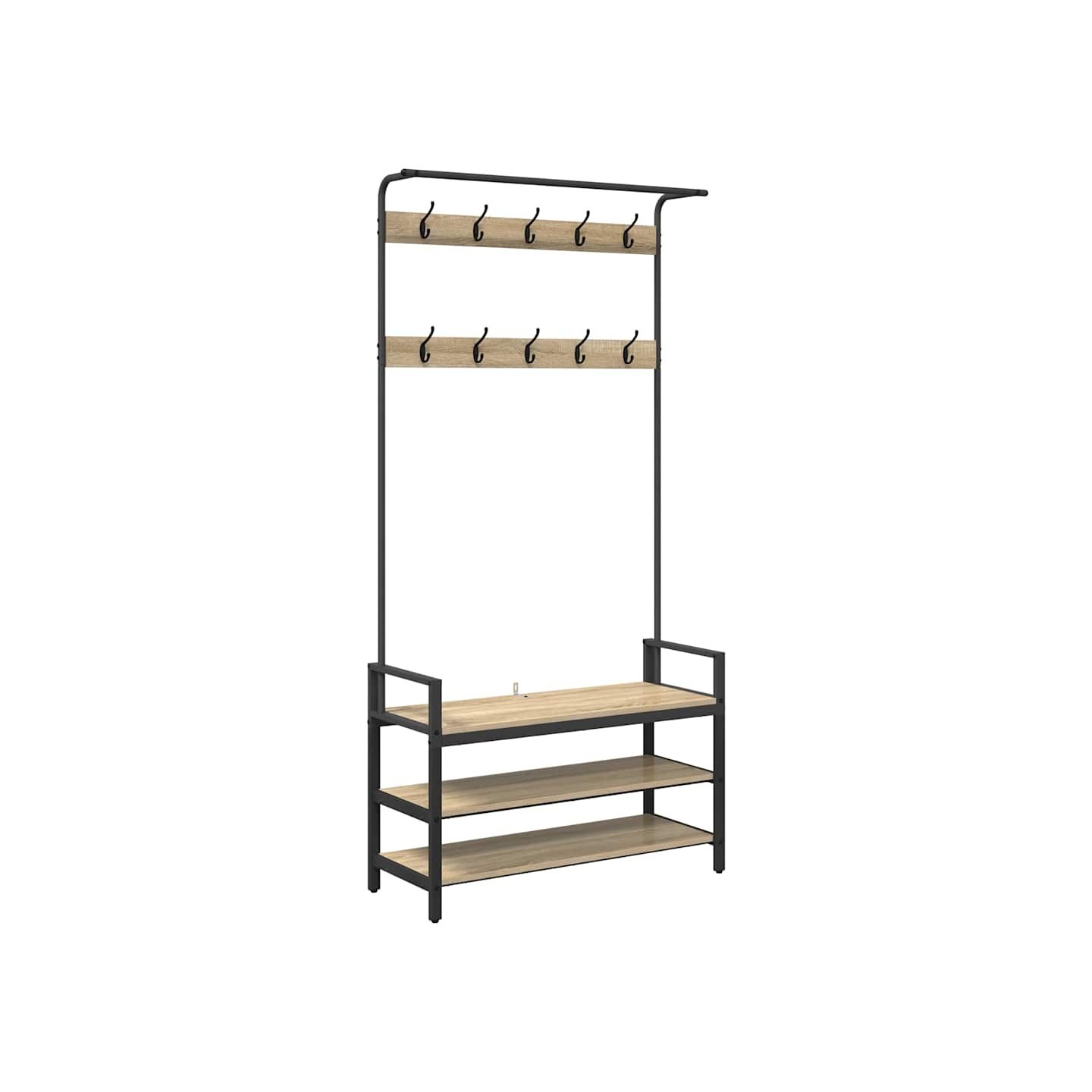 Porte-manteau Chêne Sonoma 95 x 34 x 184 cm Bois d'ingénierie