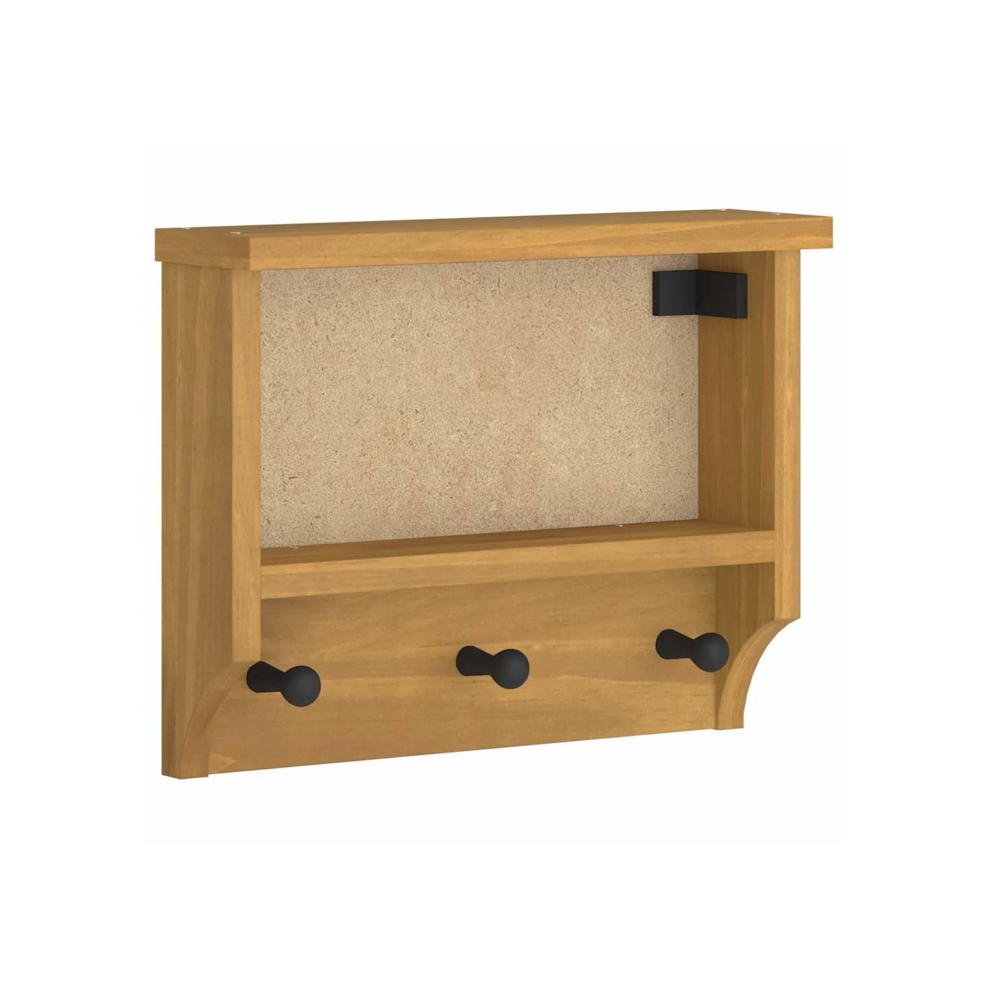 Porte-manteau mural SANDNES 45x12x35 cm bois massif pin