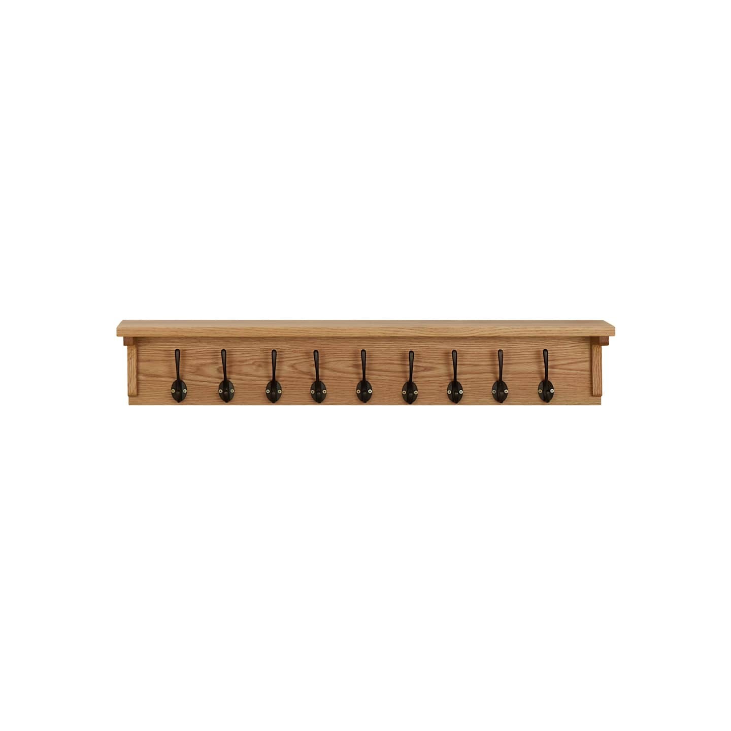 Porte-manteau 90x16x16 cm Bois de chêne massif