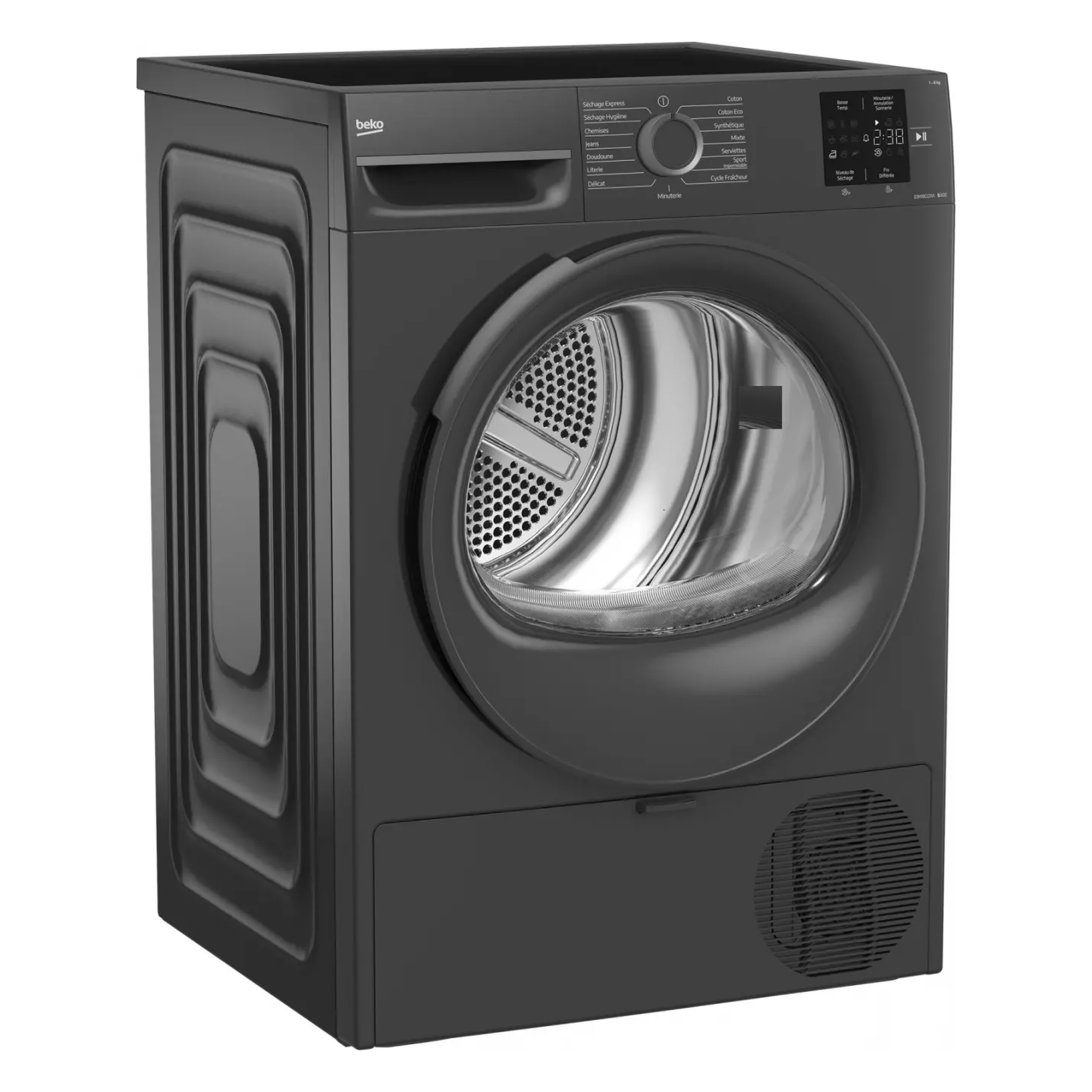 Sèche-linge pompe à chaleur Beko D3H18CC01A 8 kg noir | Nimestore