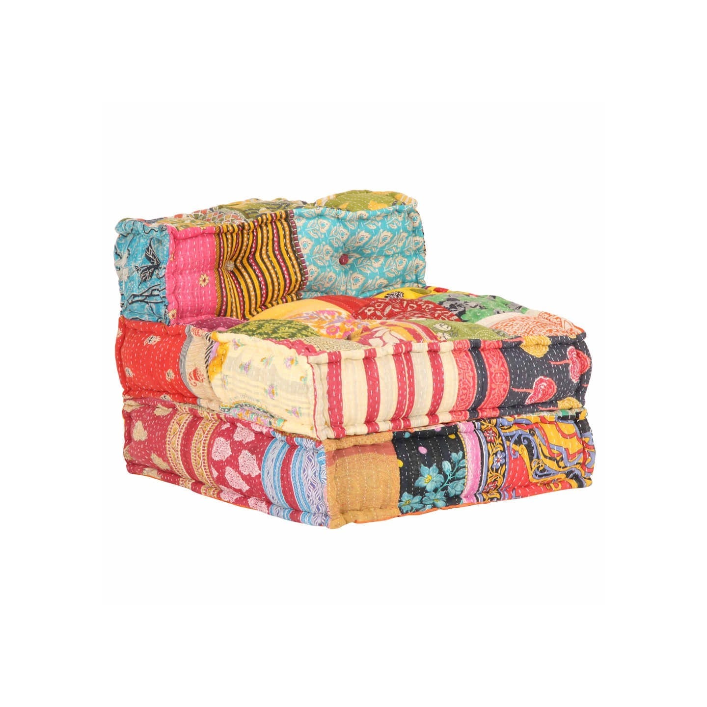 Pouf modulaire Patchwork Tissu