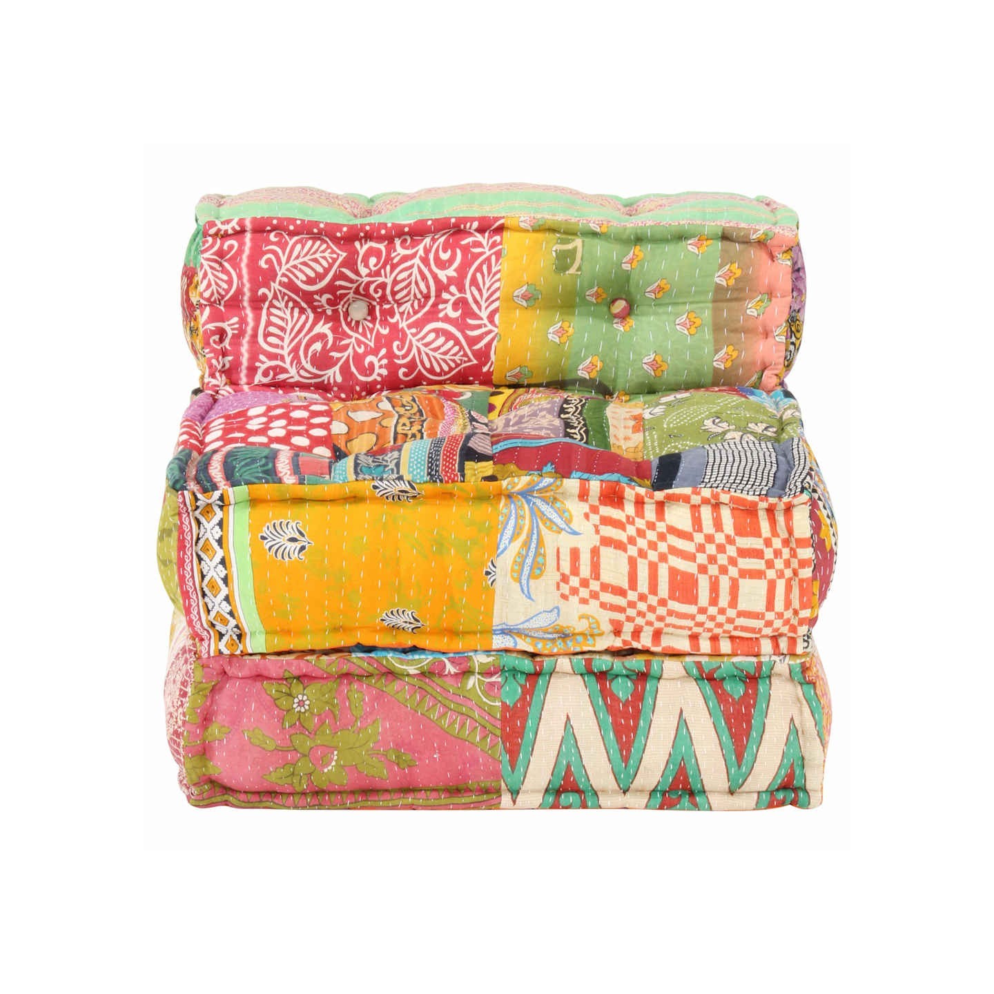 Pouf modulaire Patchwork Tissu