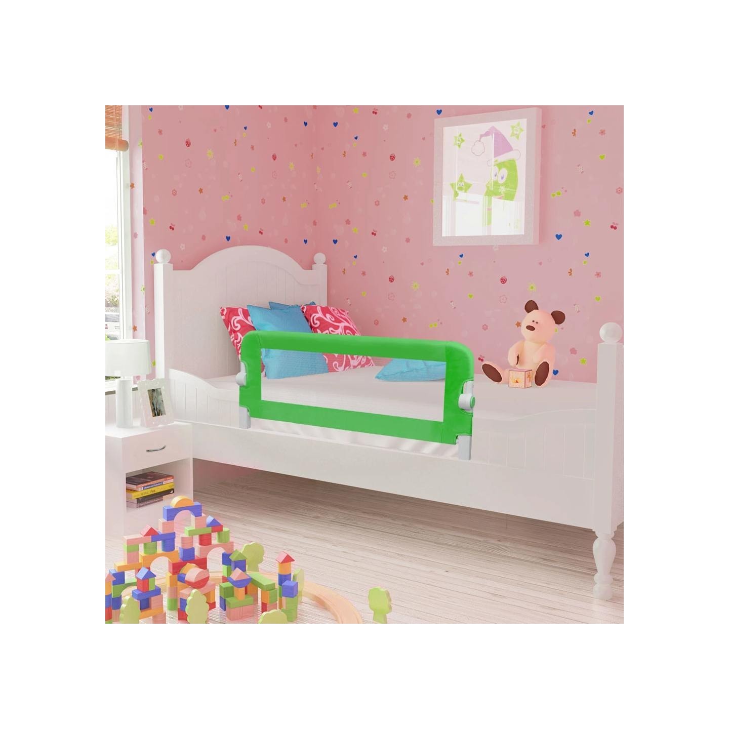 Barrière de lit pour enfants 102x42 cm Vert
