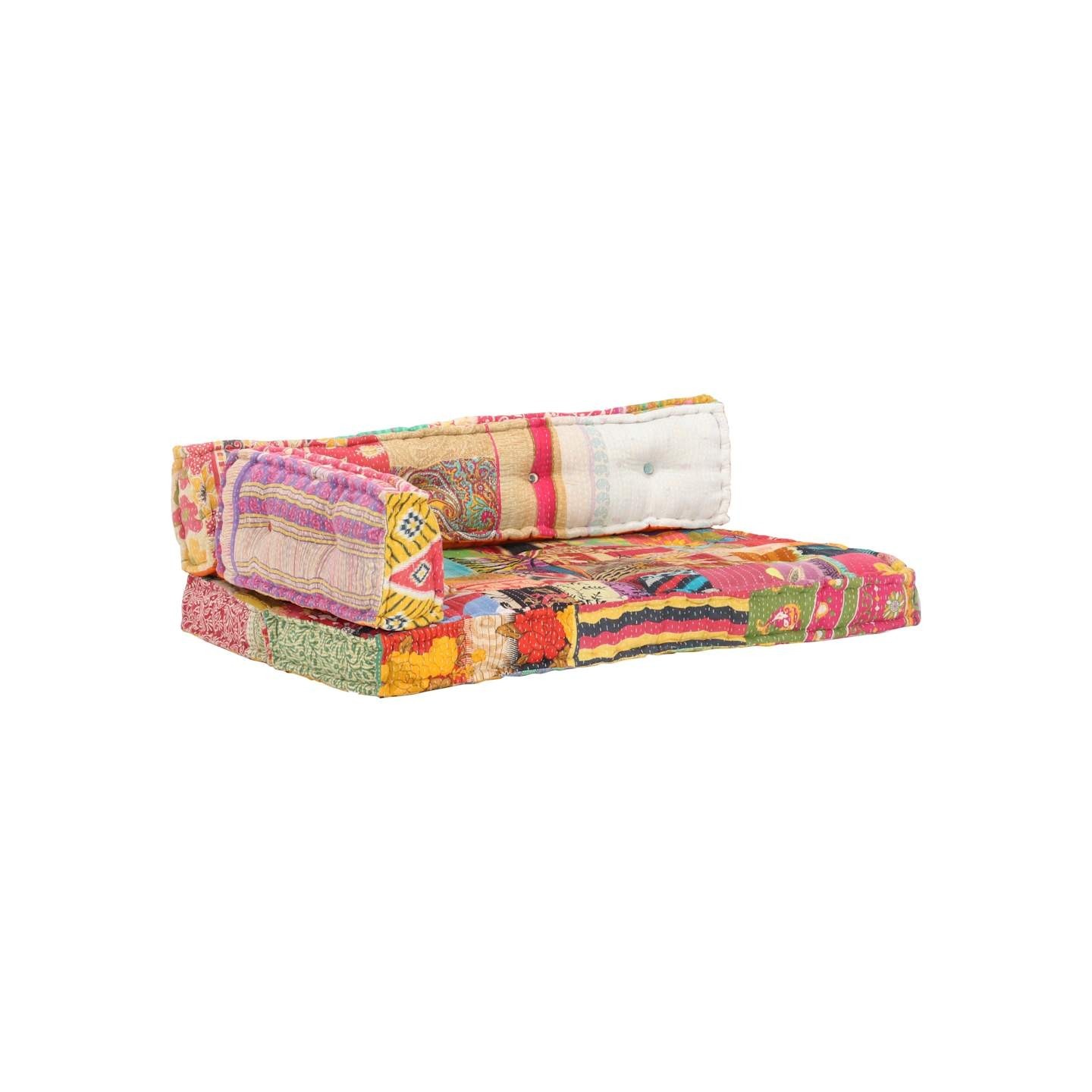 Coussin de canapé palette Multicolore Tissu Patchwork