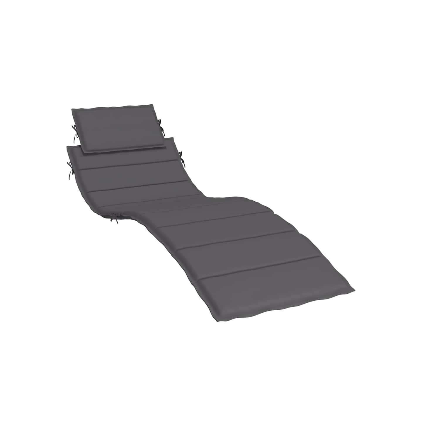 Coussin de chaise longue anthracite 186x58x4 cm tissu oxford
