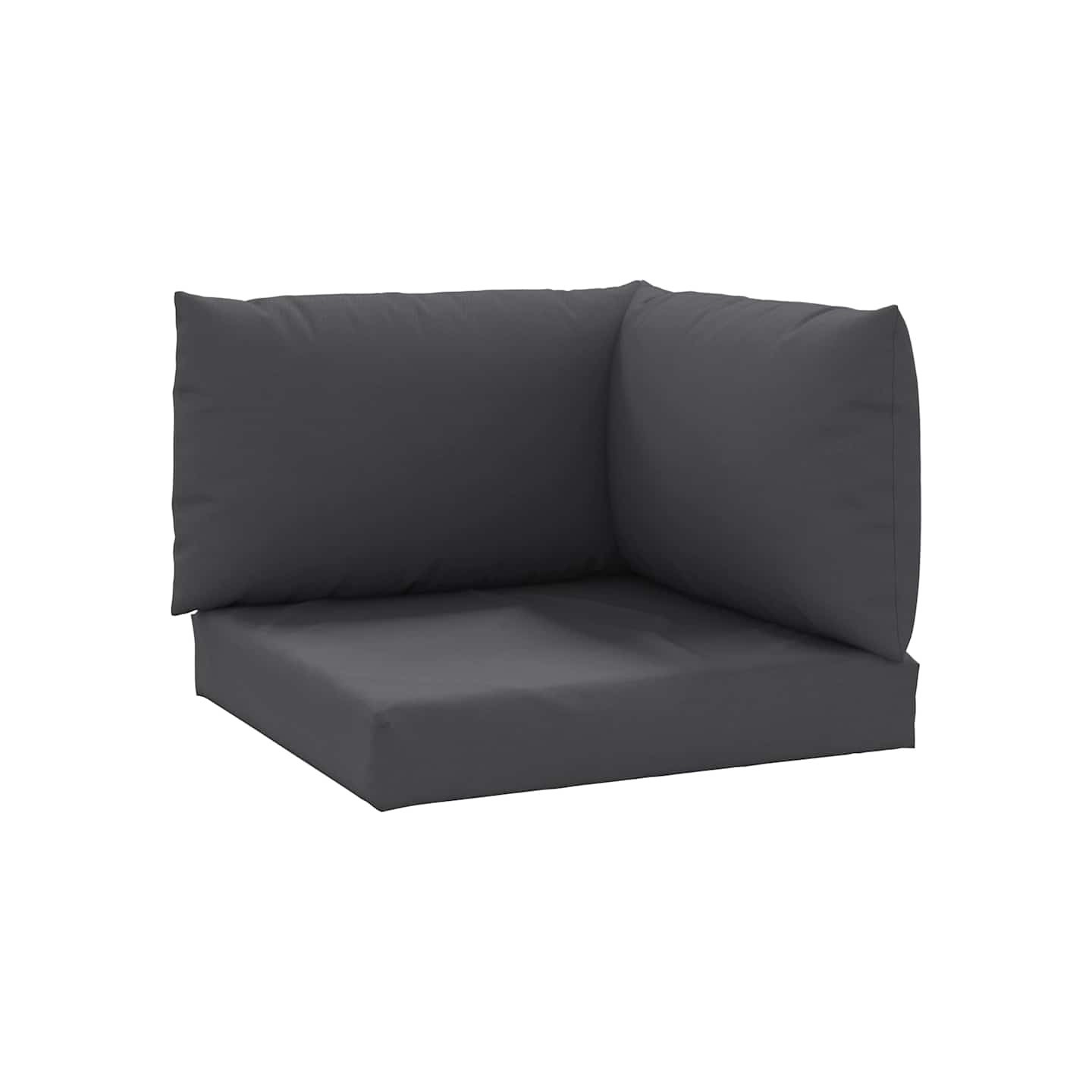 Coussins de palette lot de 3 anthracite tissu oxford