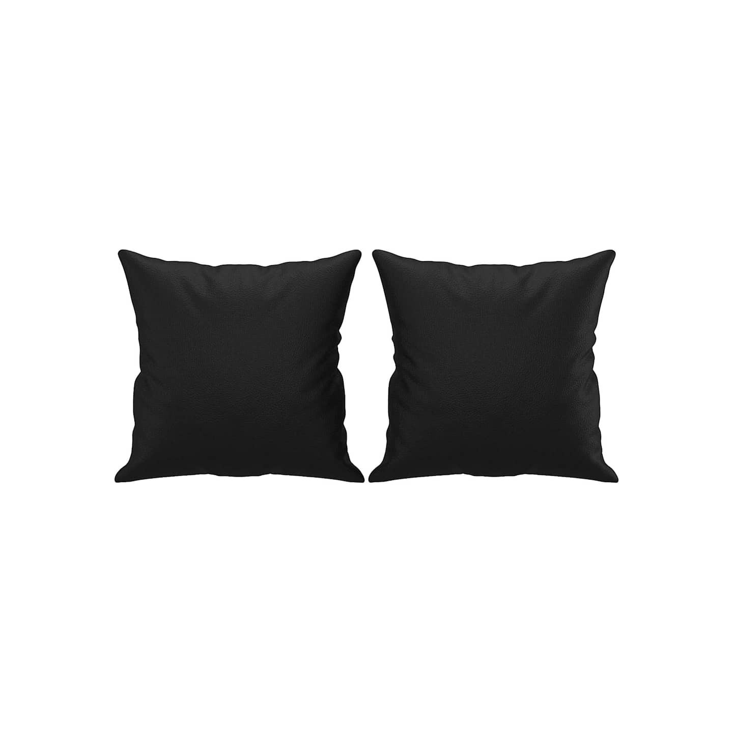 Coussins décoratifs lot de 2 Noir 40x40 cm Similicuir