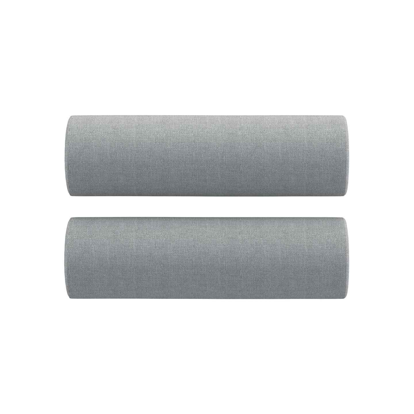 Oreillers décoratifs lot de 2 Gris clair Ø15x50 cm Tissu