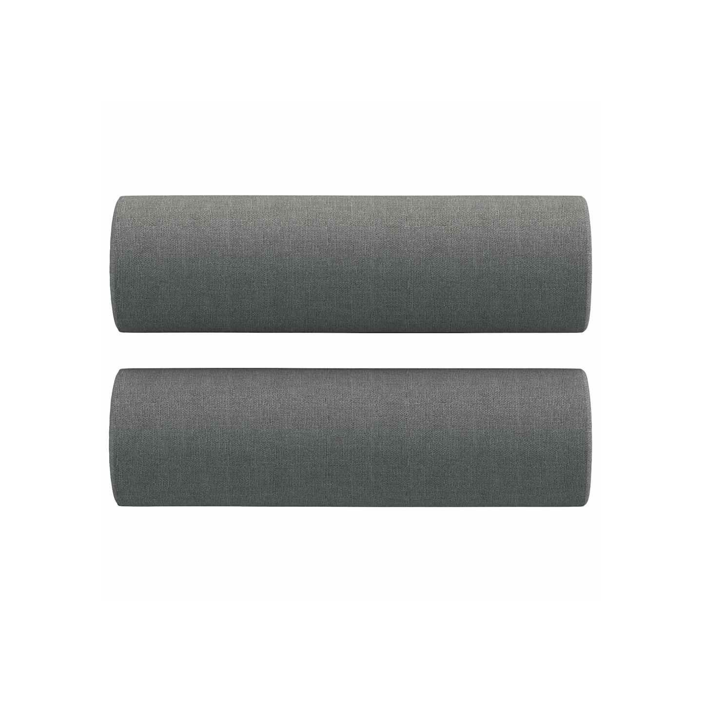 Coussins décoratifs lot de 2 Gris foncé Ø15x50 cm Tissu