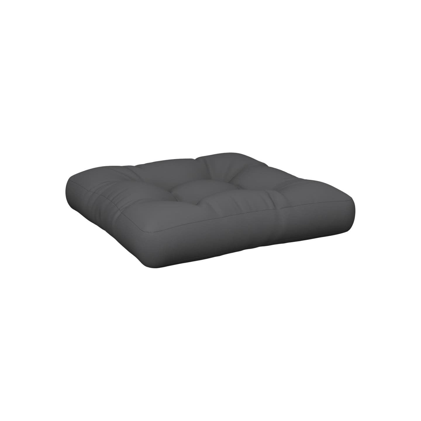 Coussin de palette anthracite 58x58x10 cm tissu