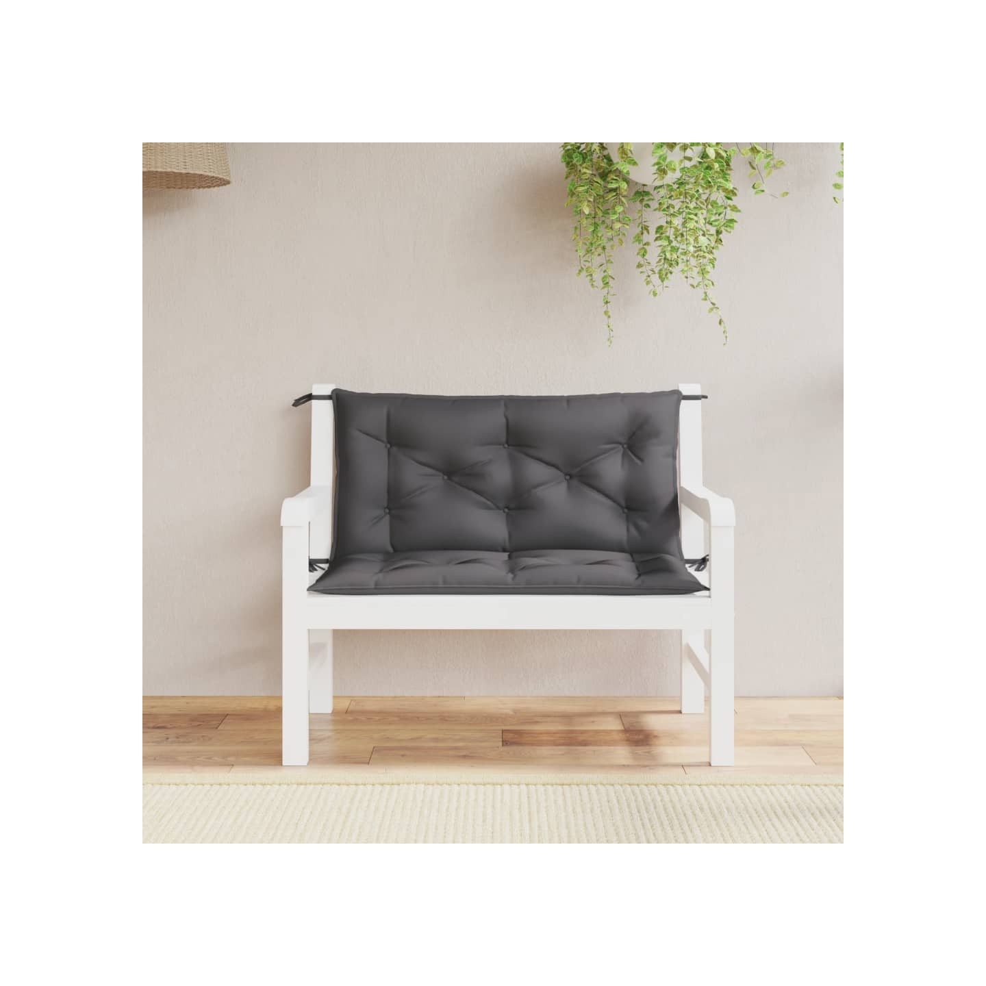 Coussins de banc de jardin lot de 2 anthracite tissu Oxford