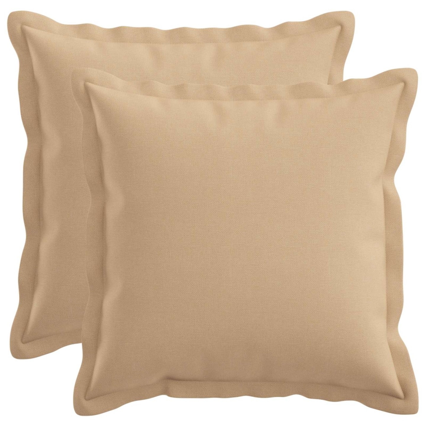 Coussin avec oreiller HOUTEN 2 pièces Crème Lin synthétique