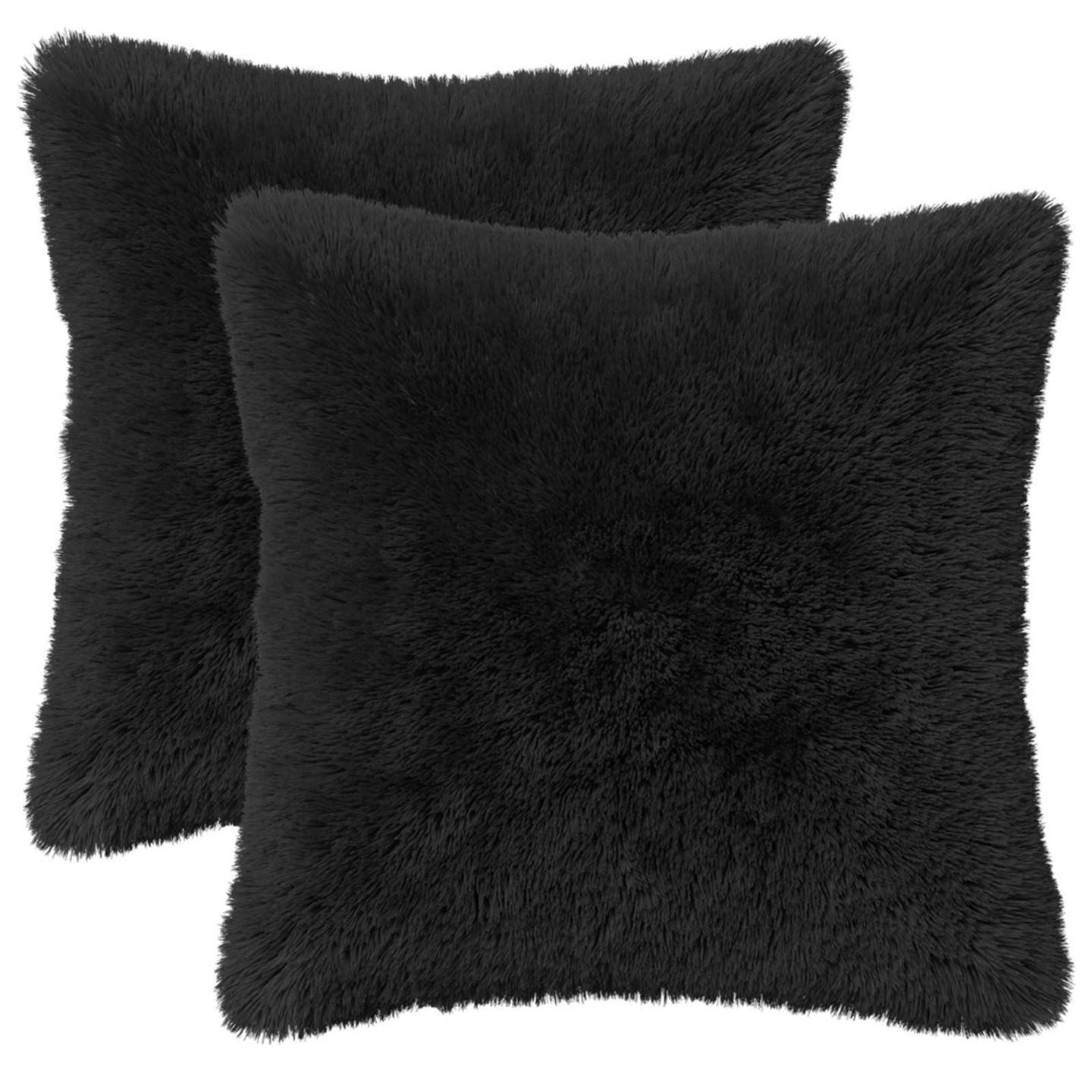 Coussin 2 pc HEERLEN Noir 50 x 50 cm Fleece PV