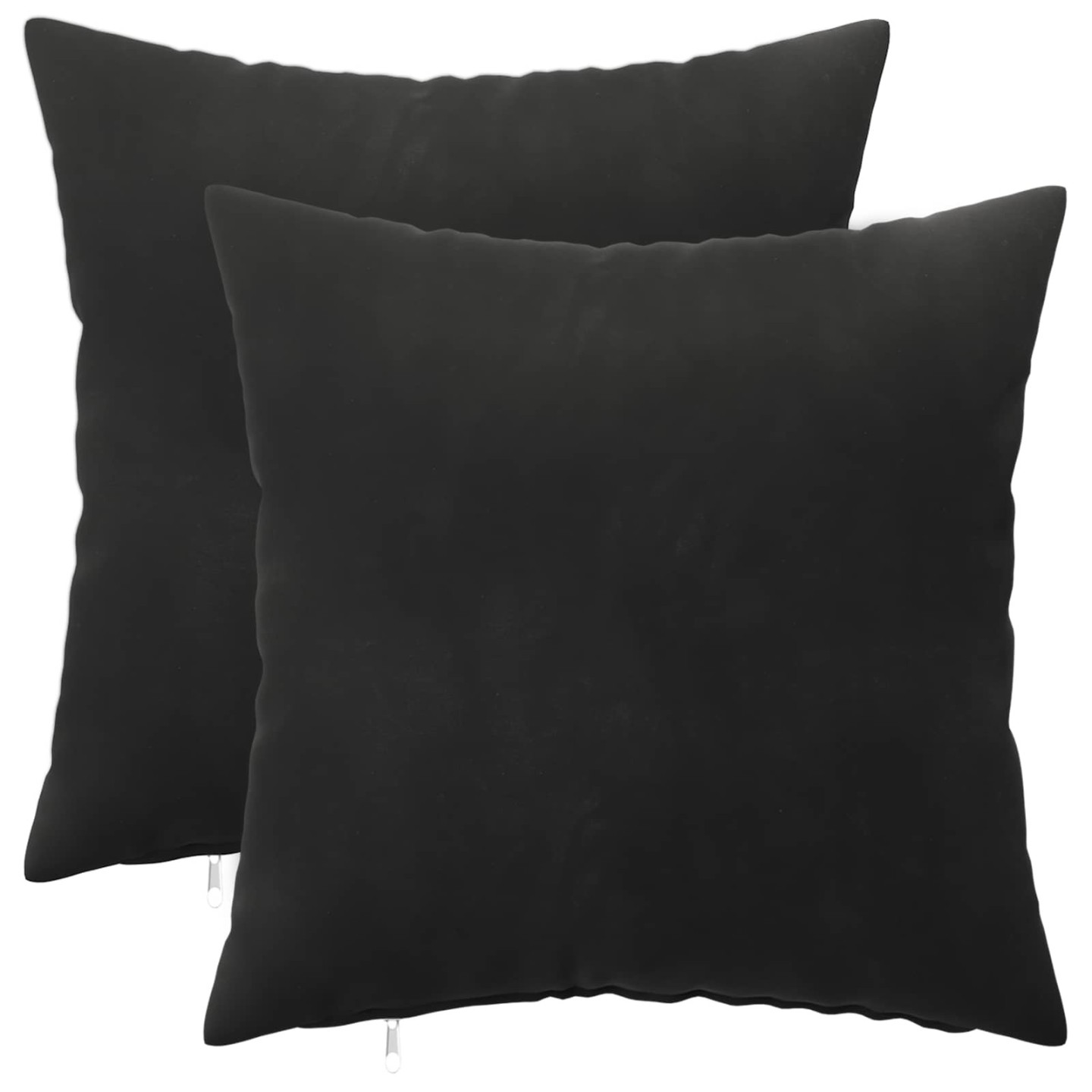 Coussin avec oreiller HEERLEN 2 pièces Noir Velours