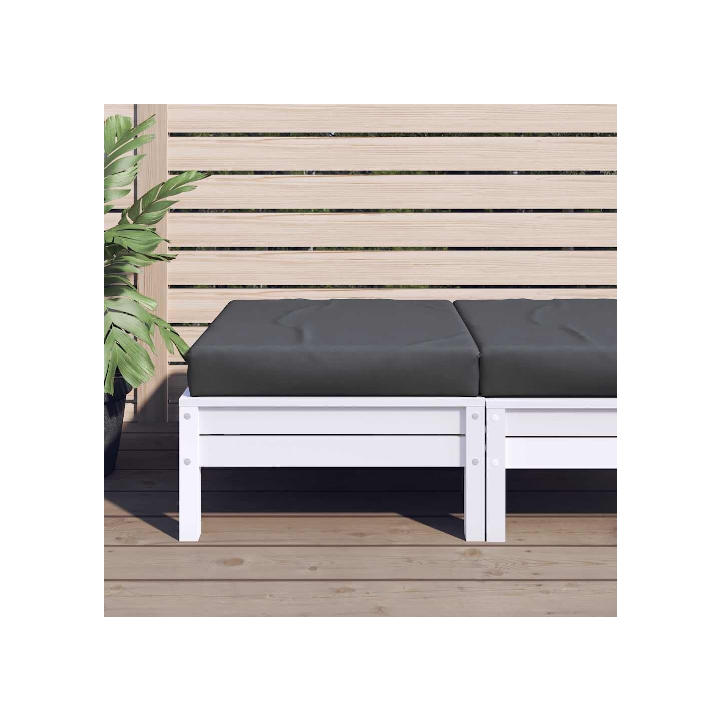 Coussin de palette anthracite 60x60x9,5 cm tissu oxford
