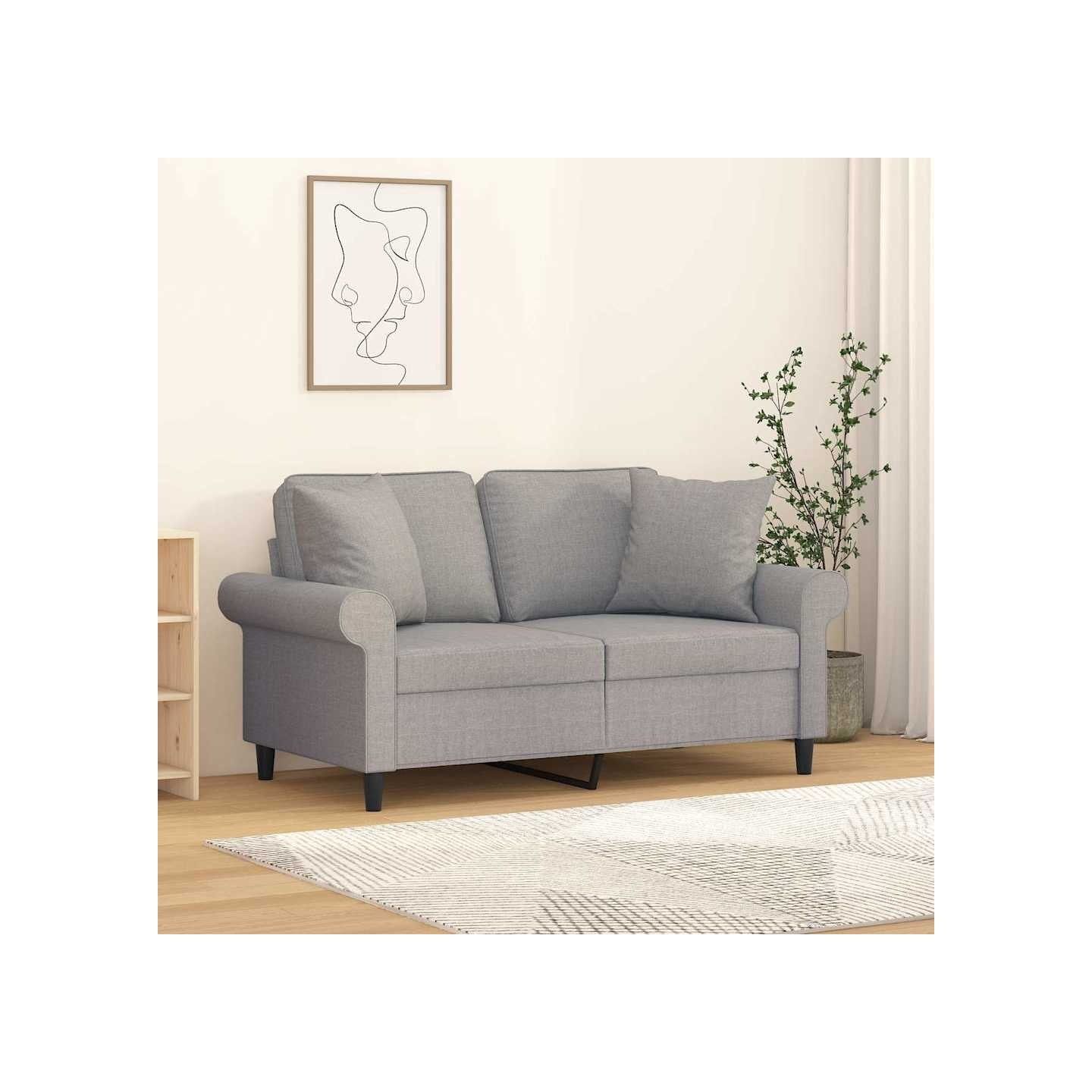 Coussins décoratifs lot de 2 Gris clair 40x40 cm Tissu