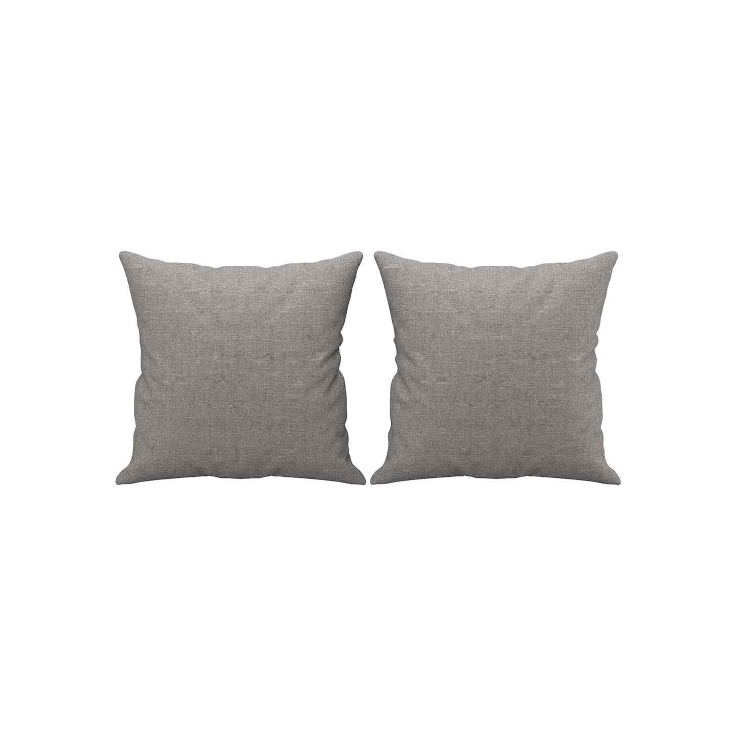 Coussins décoratifs lot de 2 Gris clair 40x40 cm Tissu