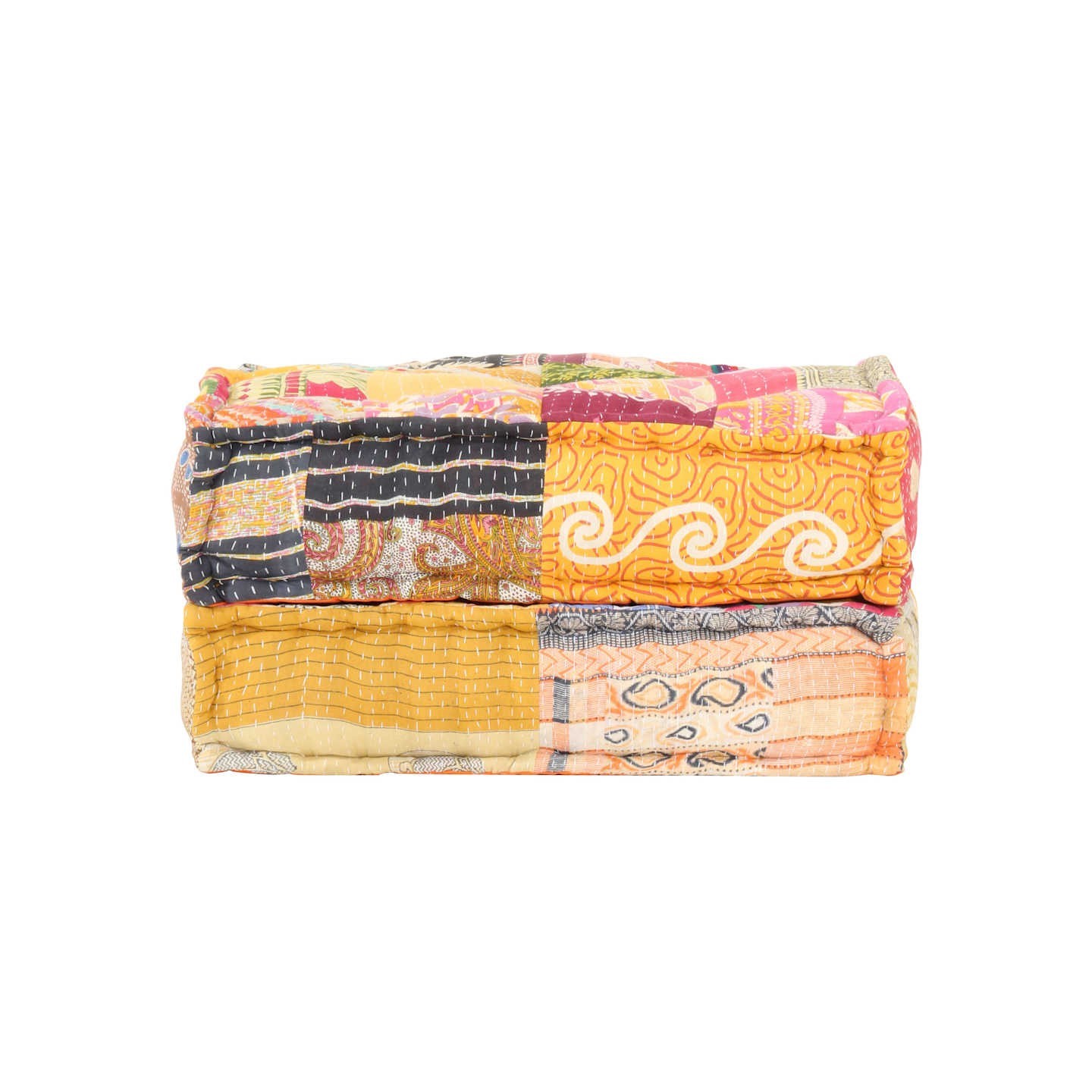 Pouf 60x70x36 cm Patchwork Tissu