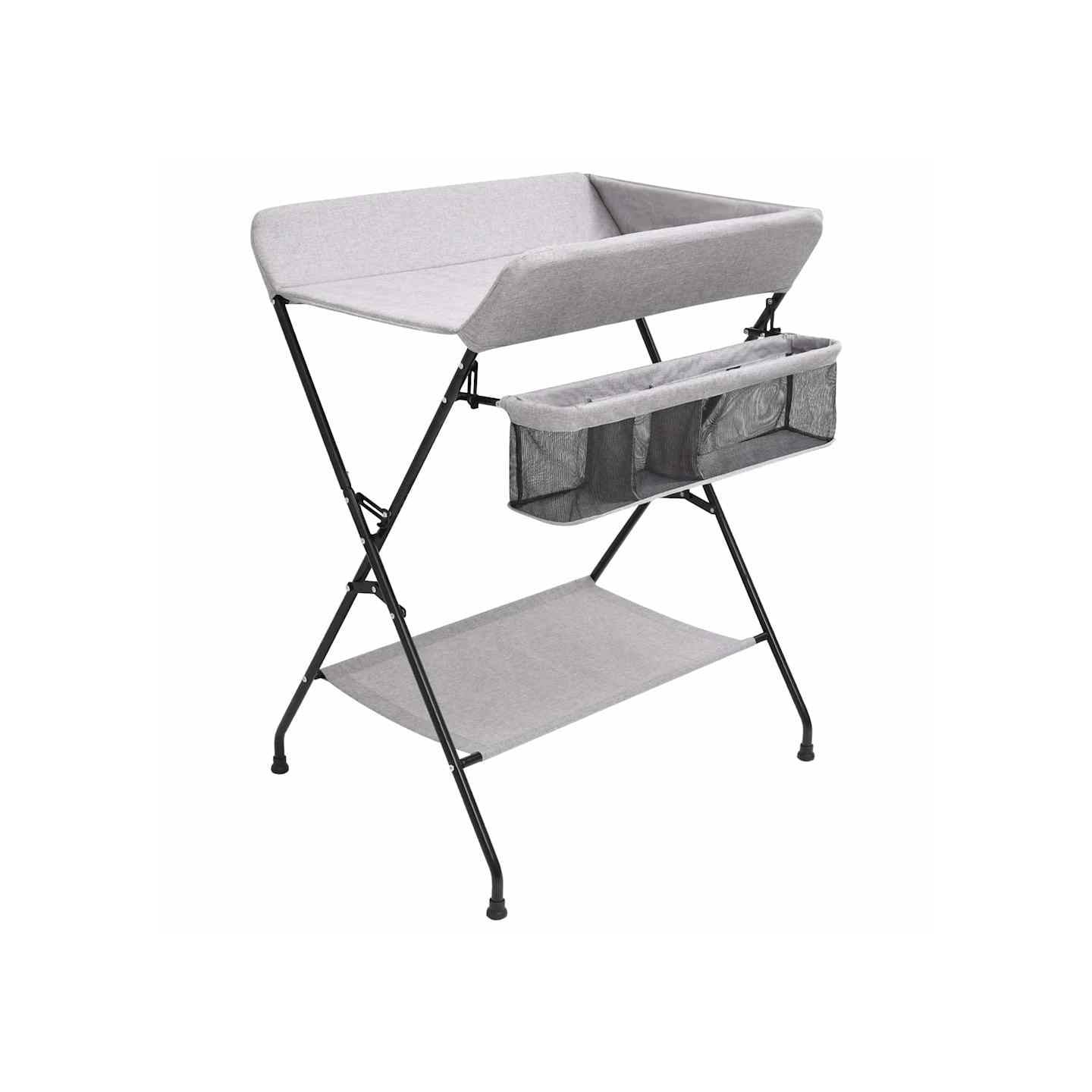 Table à langer Gris clair Fer