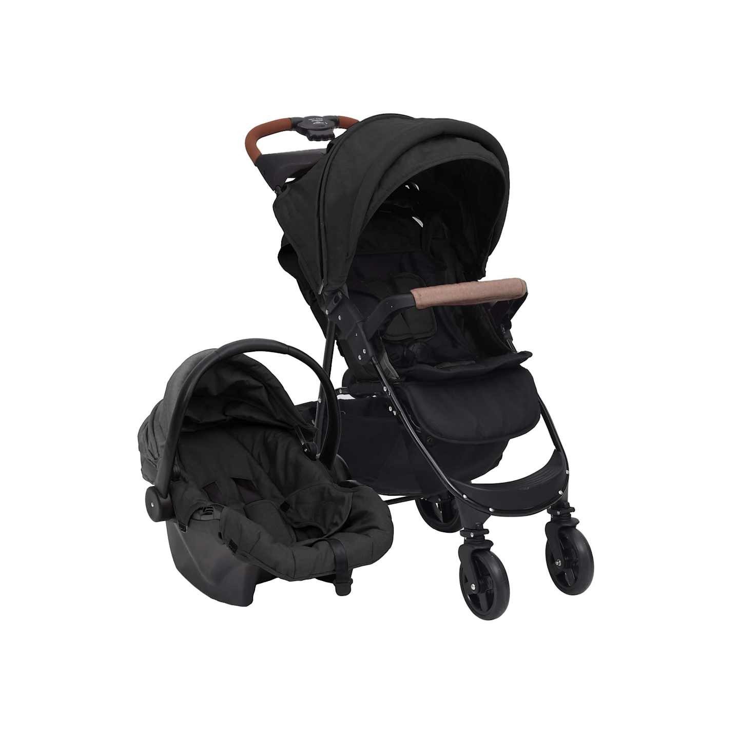 Poussette pour bébé 3-en-1 Anthracite Acier