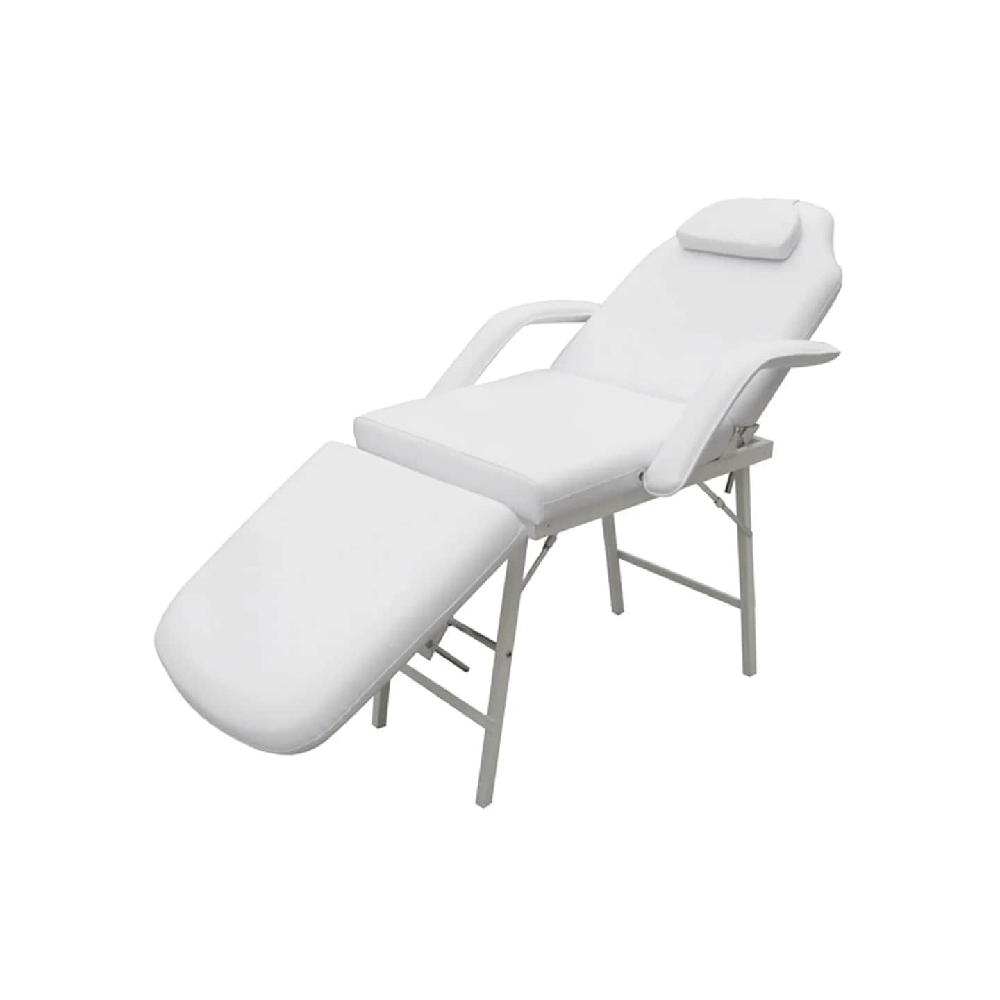 Fauteuil de massage pour traitement facial Simili-cuir Blanc