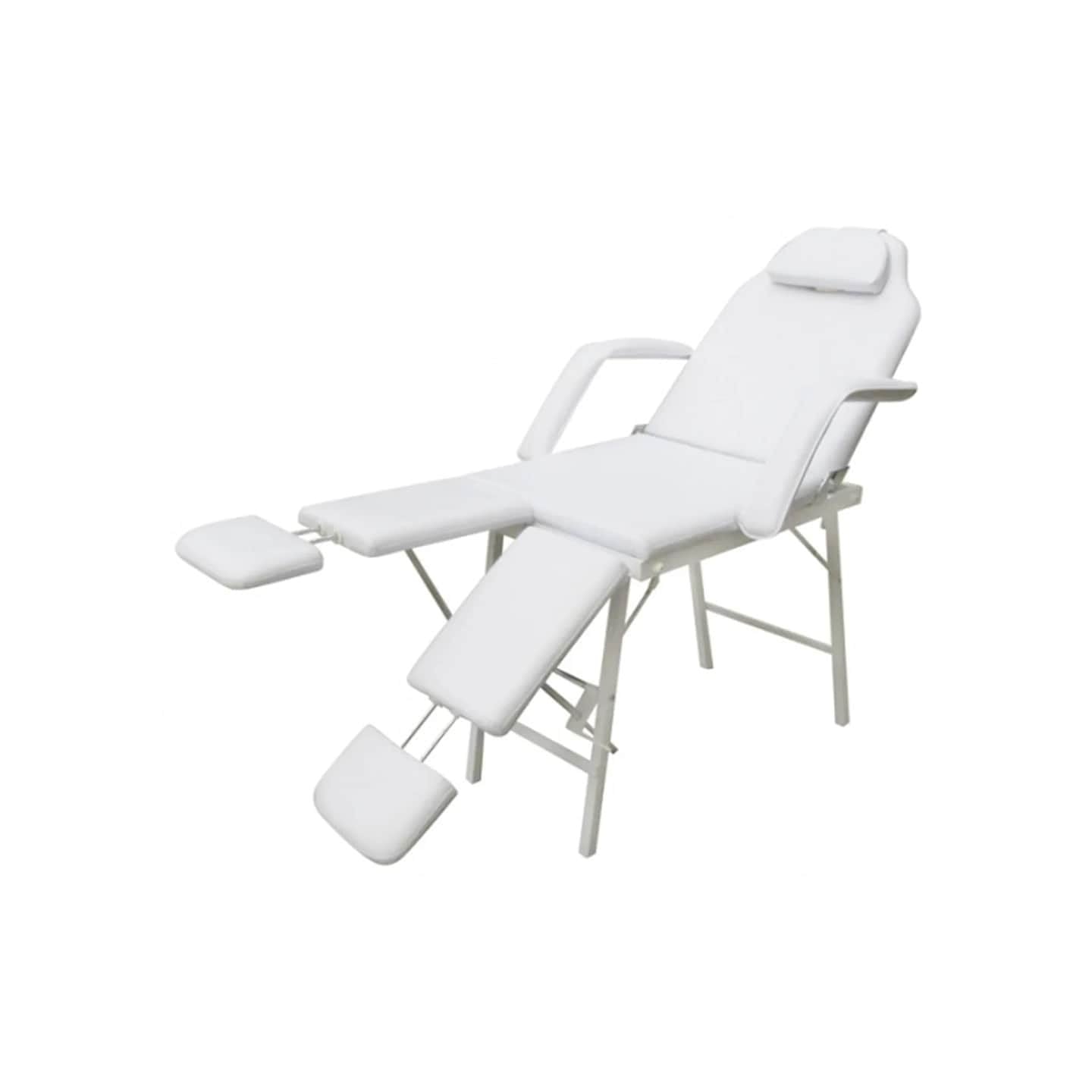 Fauteuil pour traitement facial Similicuir 185x78x76 cm Blanc