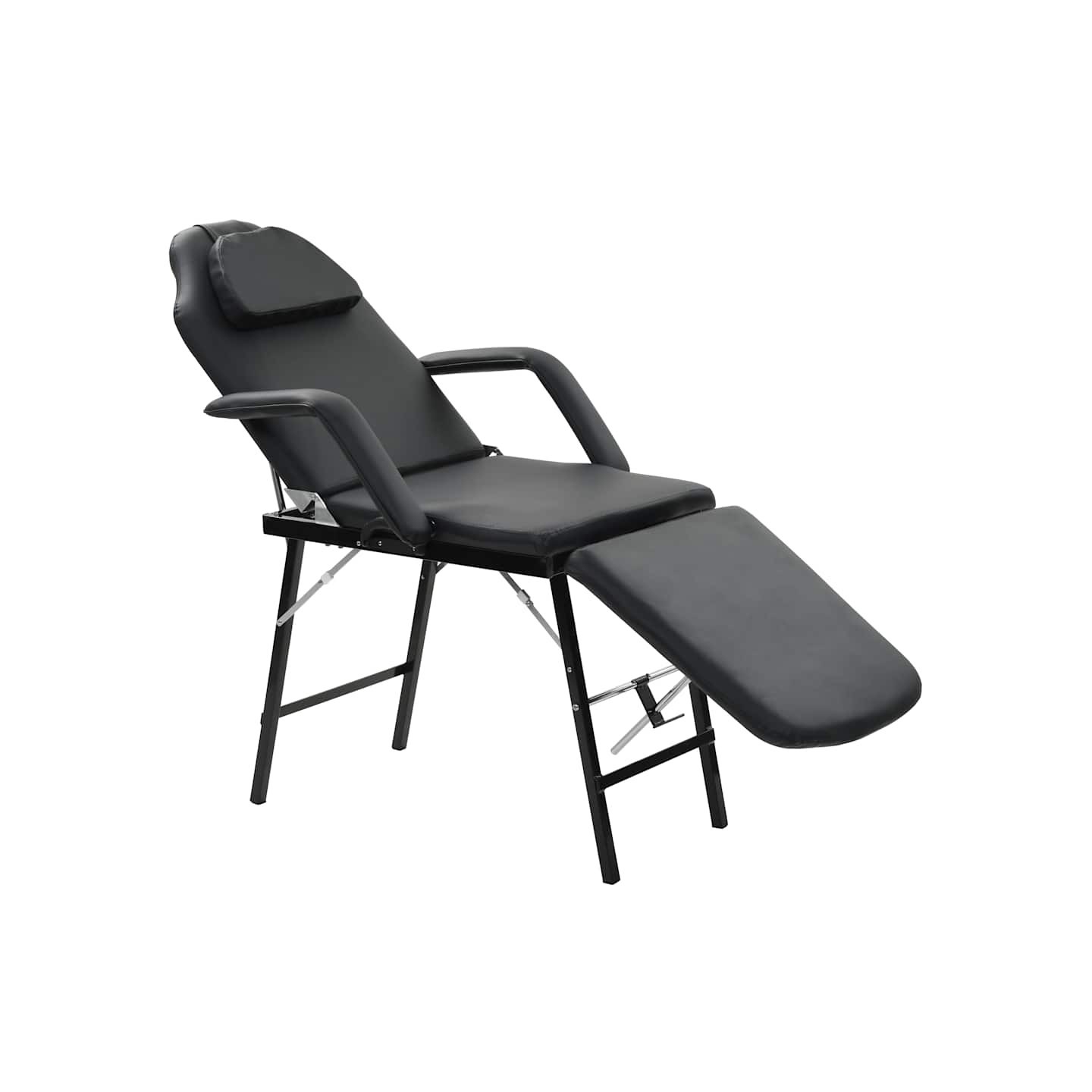 Fauteuil de massage pour traitement facial Simili-cuir Noir