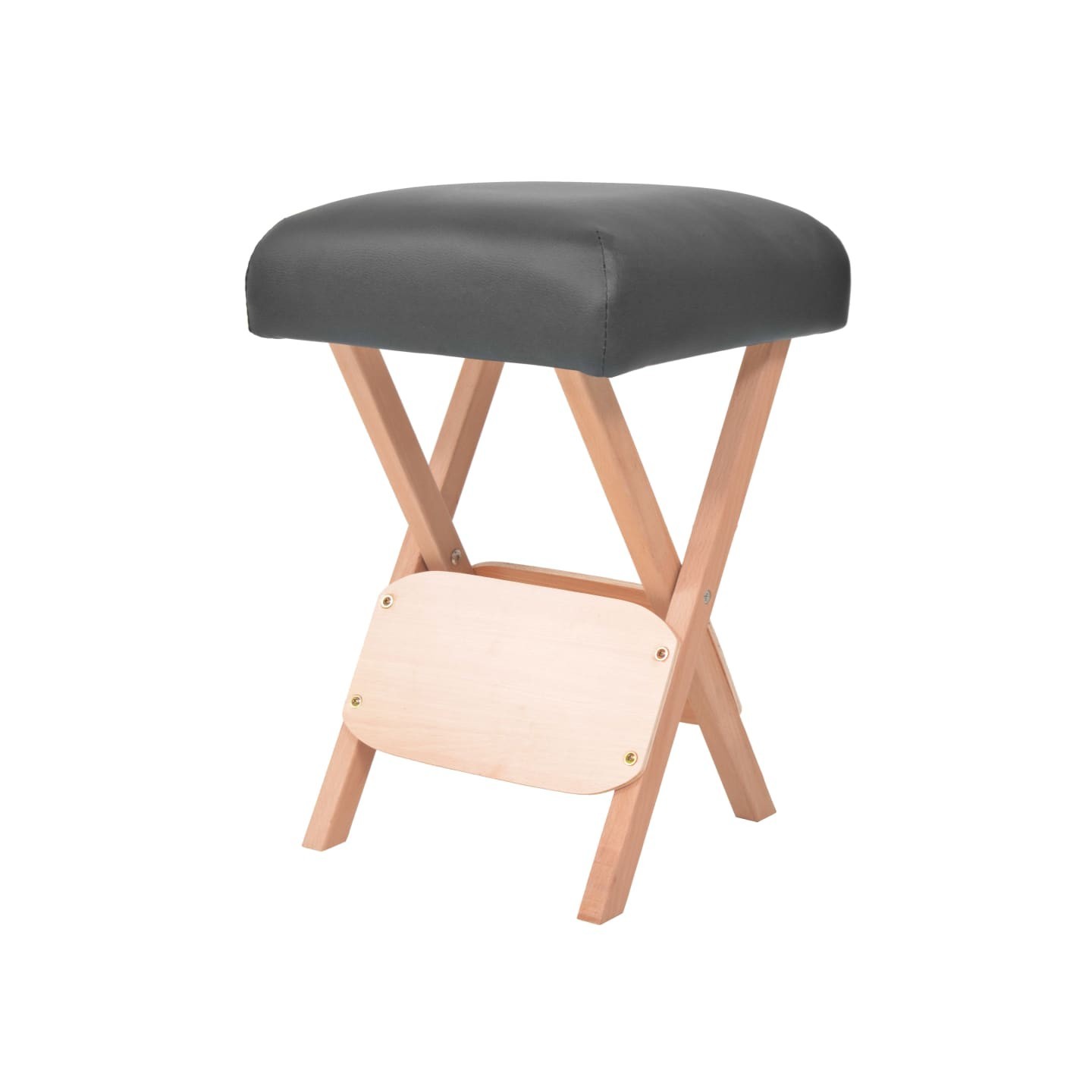 Tabouret de massage pliant avec siège 12 cm d'épaisseur Noir